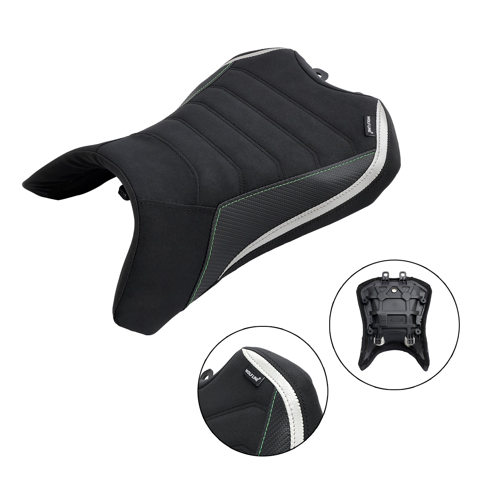 2022-2023 Front Raider Seat Driver Cushion Pu Fit Black For Kawasaki Ninja 1000Sx