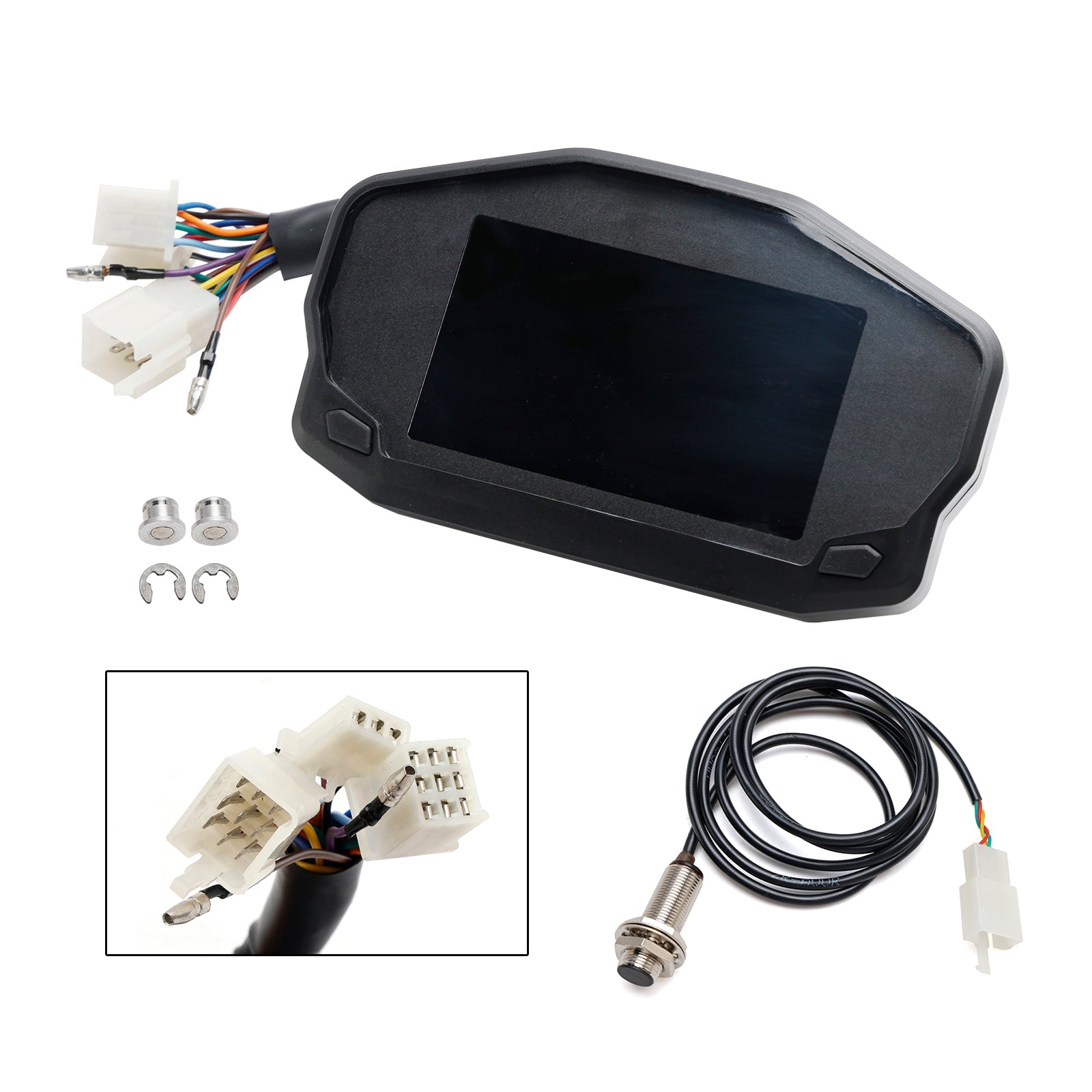 Backlight Lcd Rpm Digital Display Odometer Speedometer Universal For Motorcycle