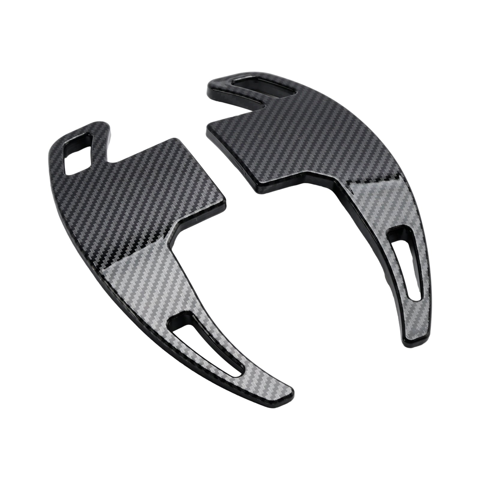 카본 스타일 패들 시프터 트림 액세서리 FIT FORD Mustang 2015-23 Black