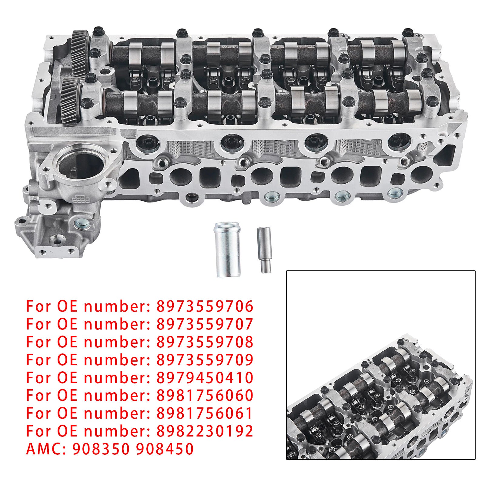 01.2007-06.2012 ISUZU D-MAX I Platform/Chassis (TFR, TFS) 3.0 D 4x4 Complete Assembled Cylinder Head 4JJ1-TC 4JK1-TC
