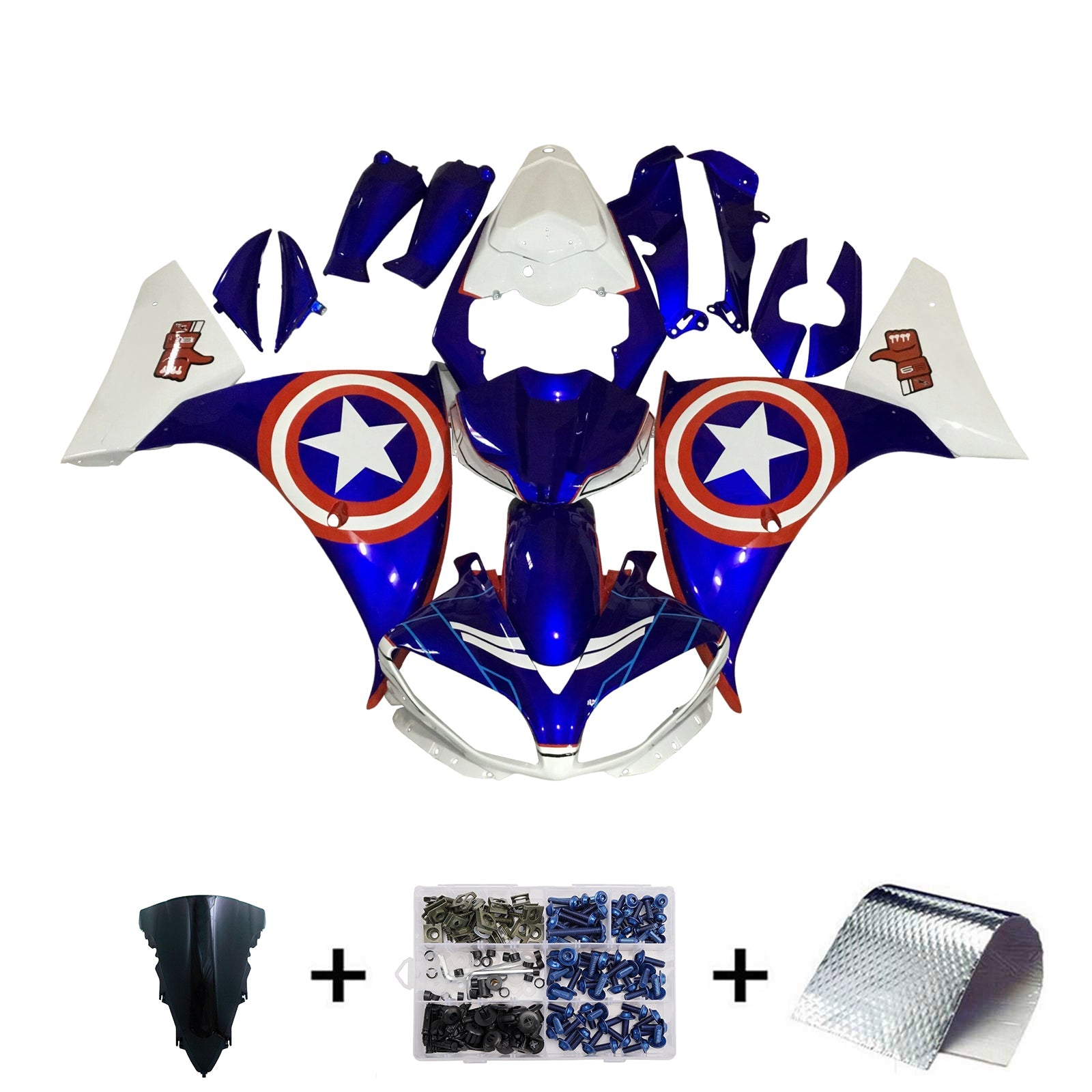 Injection Fairing Kit Bodywork Plastic ABS For Yamaha YZFR1 YZF-R1 2009-2011