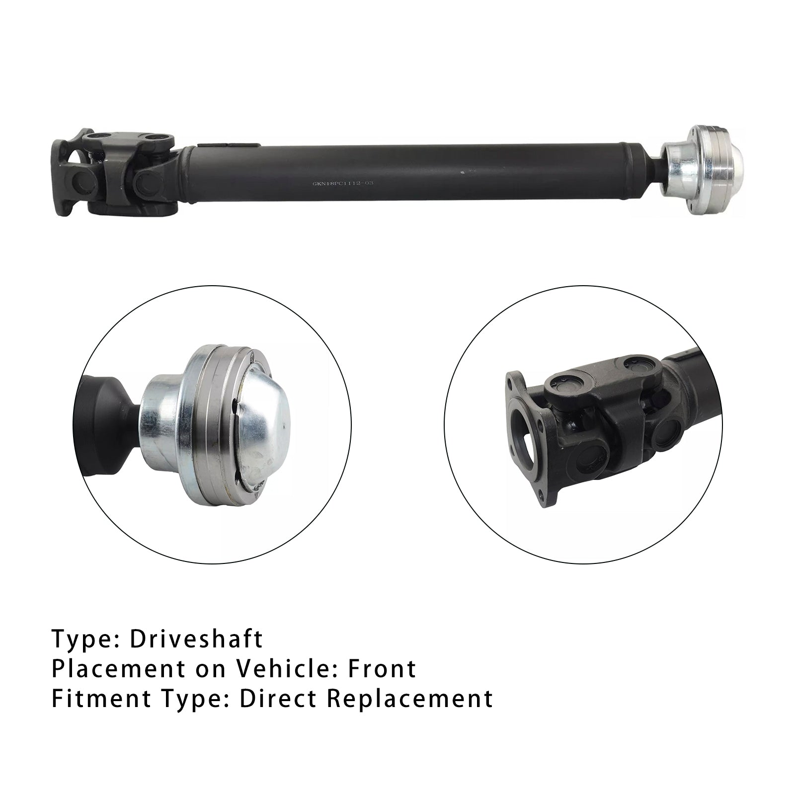 2001/09-2005/06 Mercedes-Benz M-Klasse W163 ML 400 CDi Front Drive Shaft Propshaft 1634100301