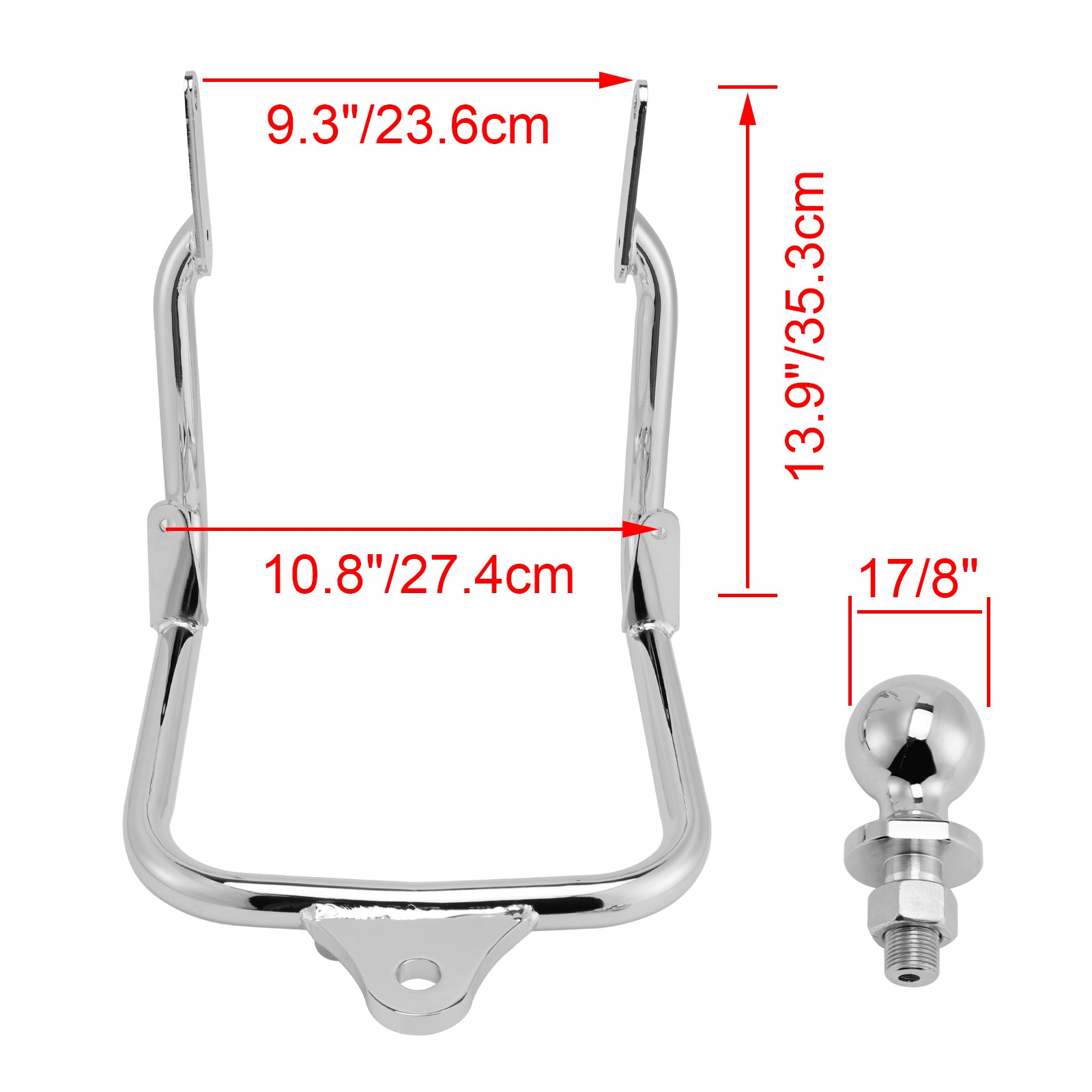 Receiver Trailer Tow Hitch Fit For Touring Electra Street Glide FLHX 2009-2023 Silver