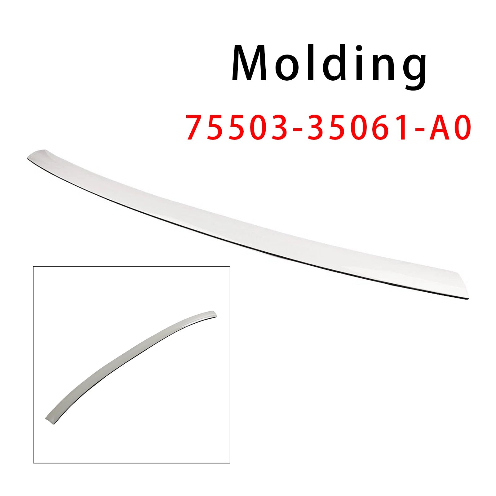 2007-2014 Toyota FJ Cruiser White Front Windshield Upper Reveal Molding