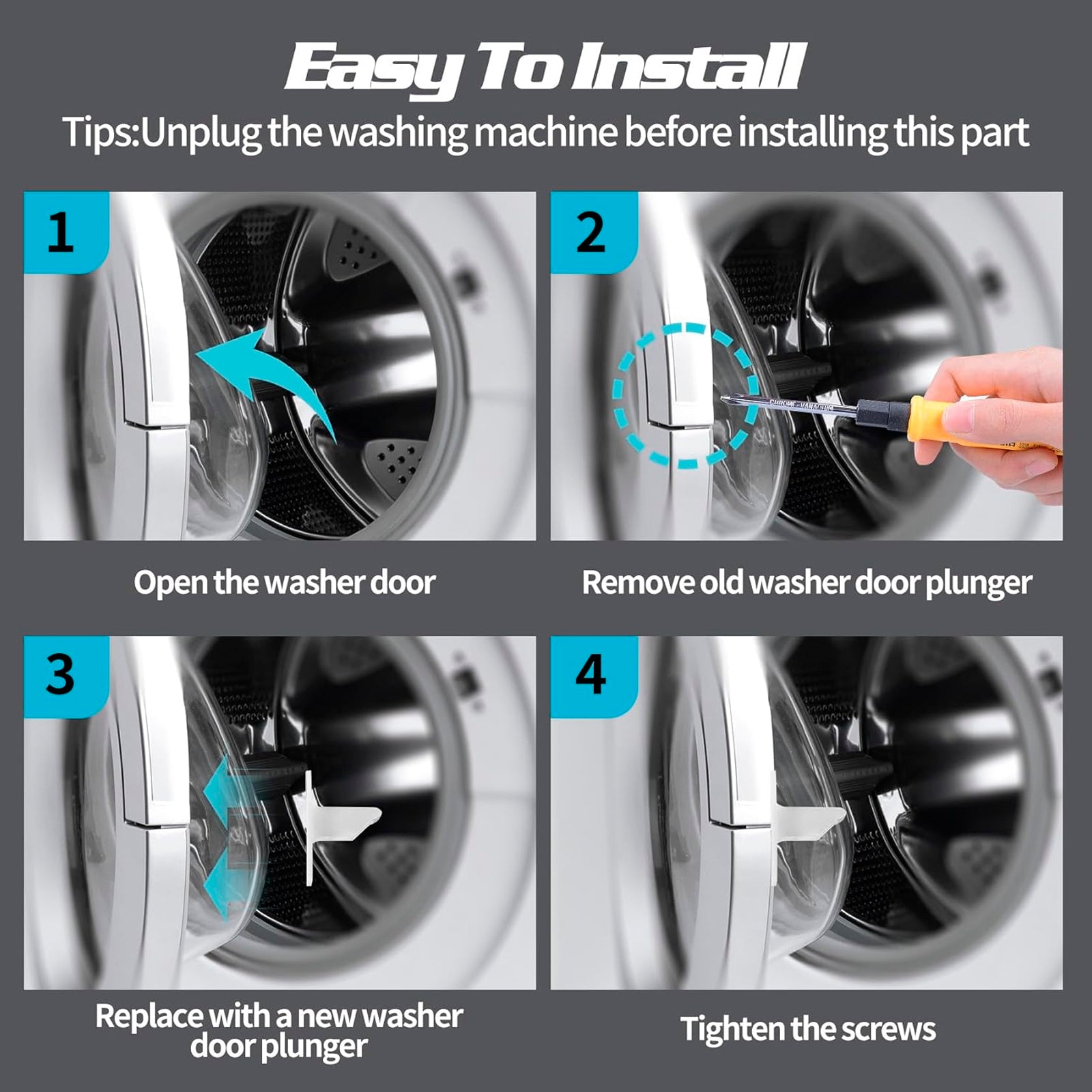 Washer Door Lock Strike WH01X20823 For GE Hotpoint Replace AP6004903 PS11736830