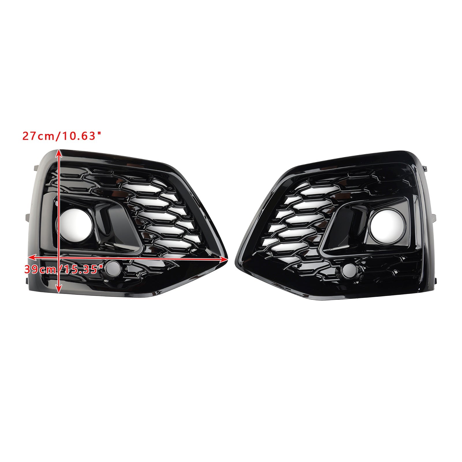 2021-2025 Audi Q5 SQ5 S-Line RSQ5 Style Front Fog Lamp Grille Cover Black