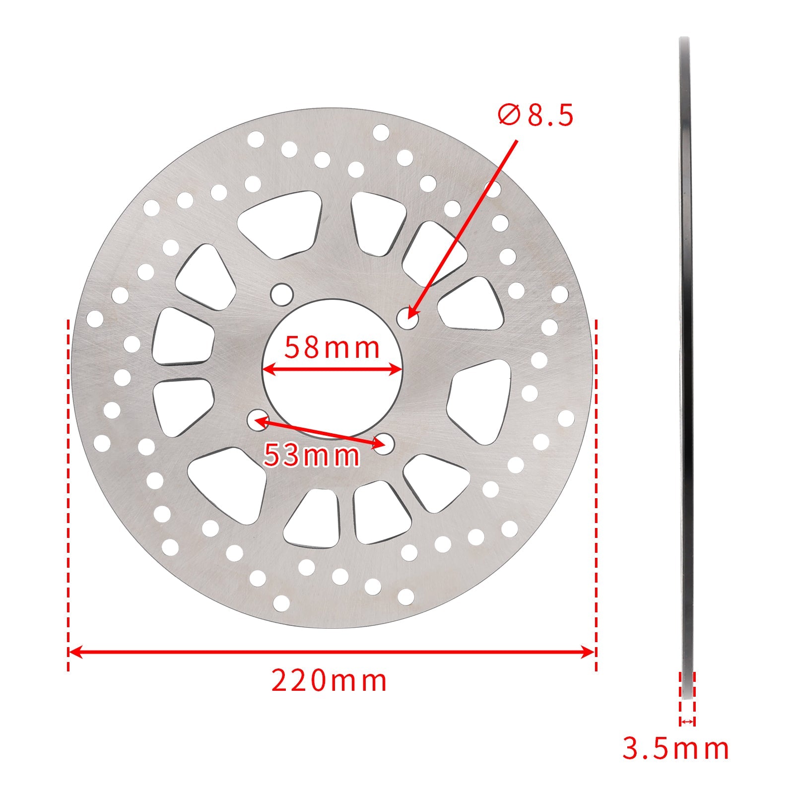 NEW Rear Brake Disc Rotor 220mm For Yamaha Crypton T105 T110 Sexy 110