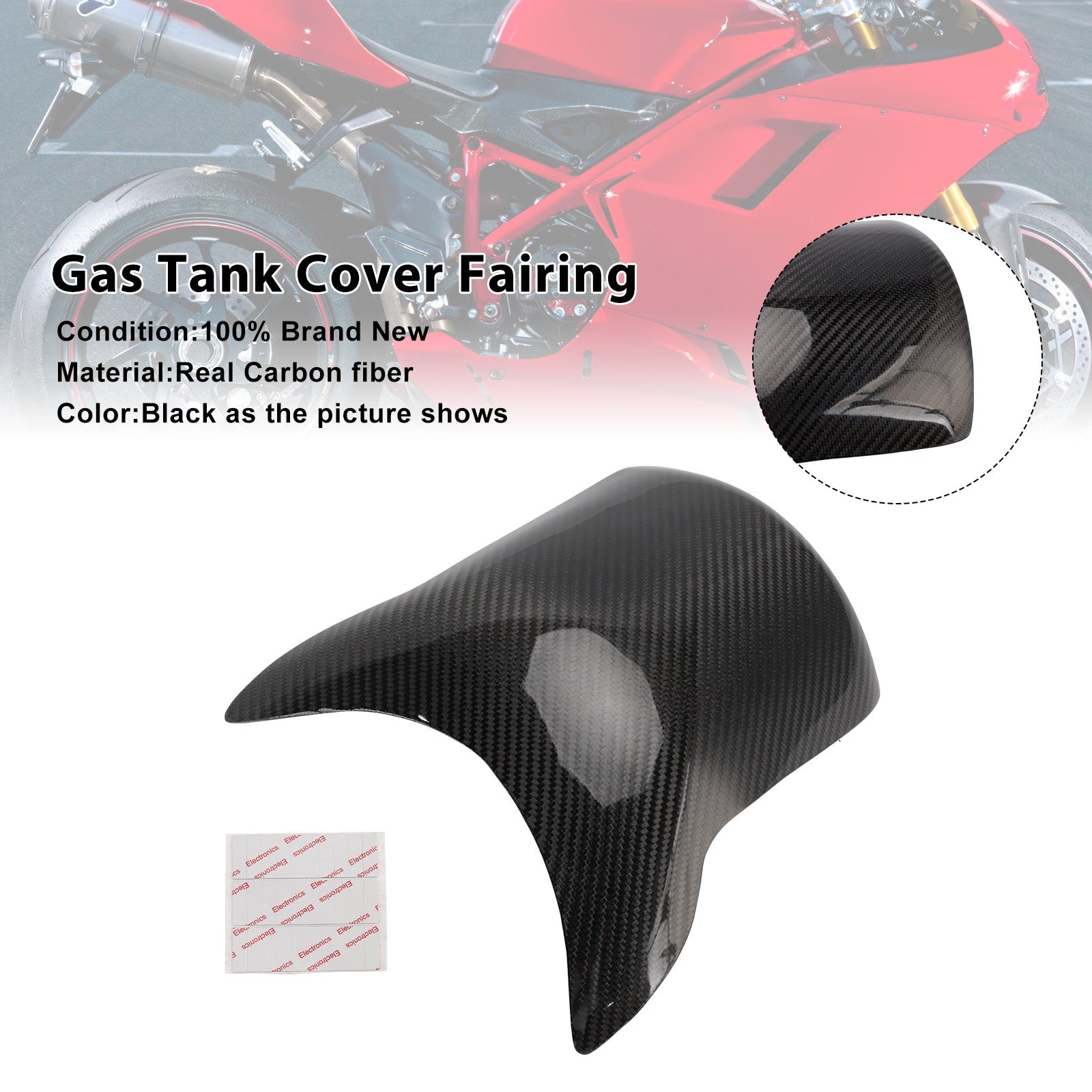 All years Ducati 848 1098 1198 Real Carbon Fiber Tank Cover Fairing