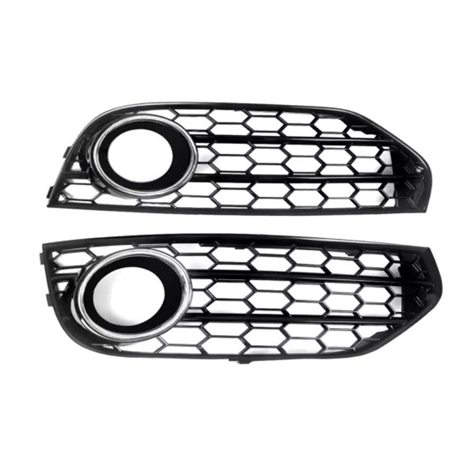 2010-2015 Audi A4 Allroad B8 Front Bumper Honeycomb Fog Grille Cover Chrome