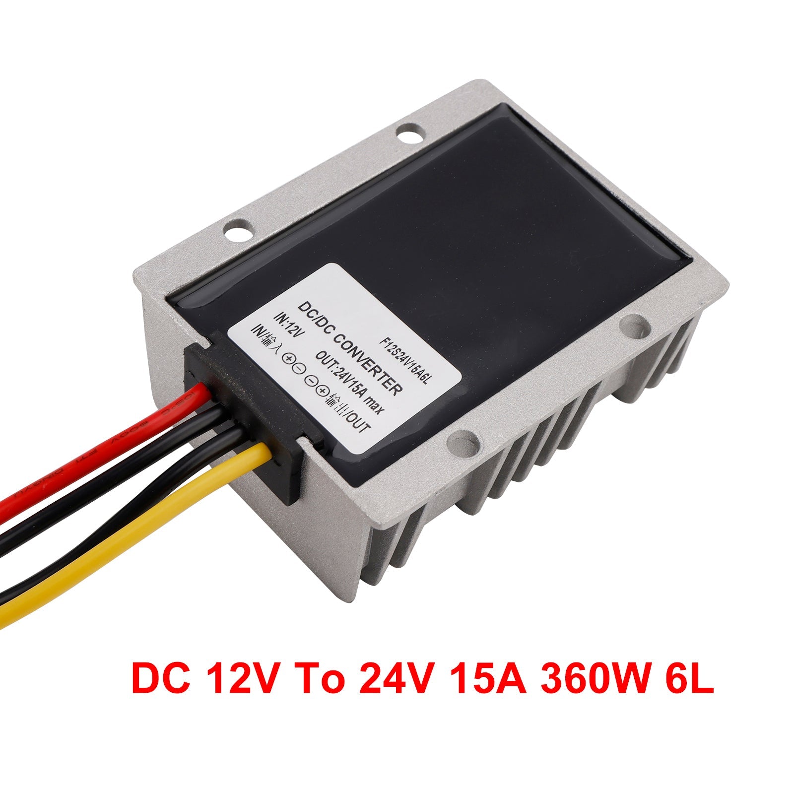 Waterproof DC 12V to 24V 360W 15A Step-Up Power Supply Converter Regulator