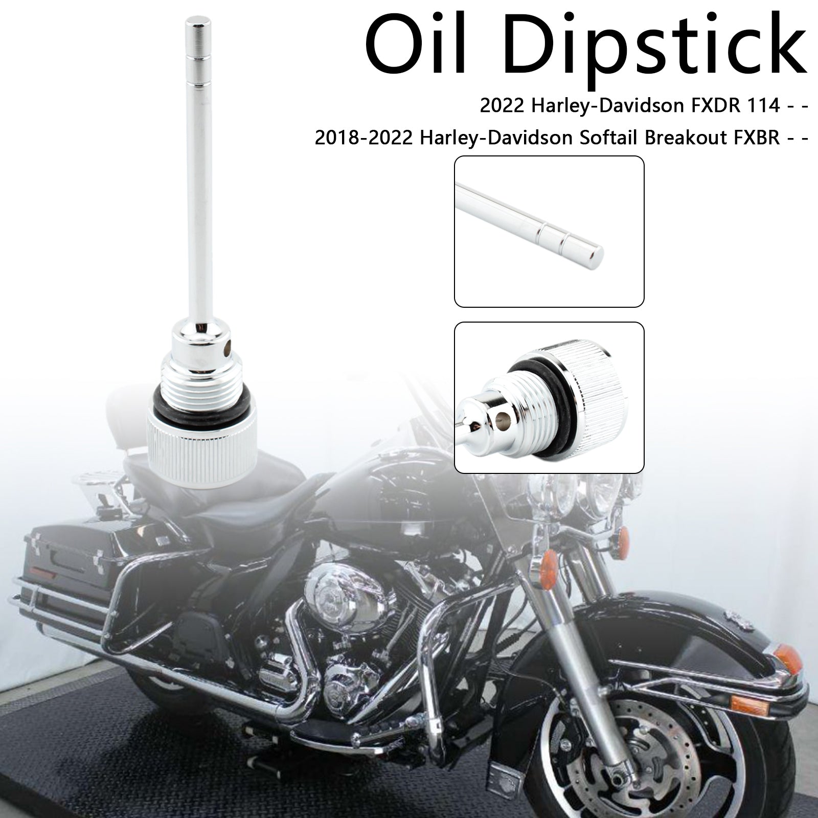 1105-0022 Oil Dipstick Tank Cap Plug For Softail Road Glide 07-19