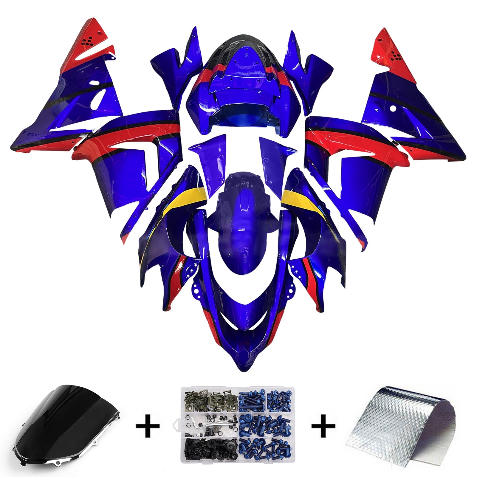 Injection Fairing Kit Bodywork Plastic ABS fit For Kawasaki ZX10R 2004-2005