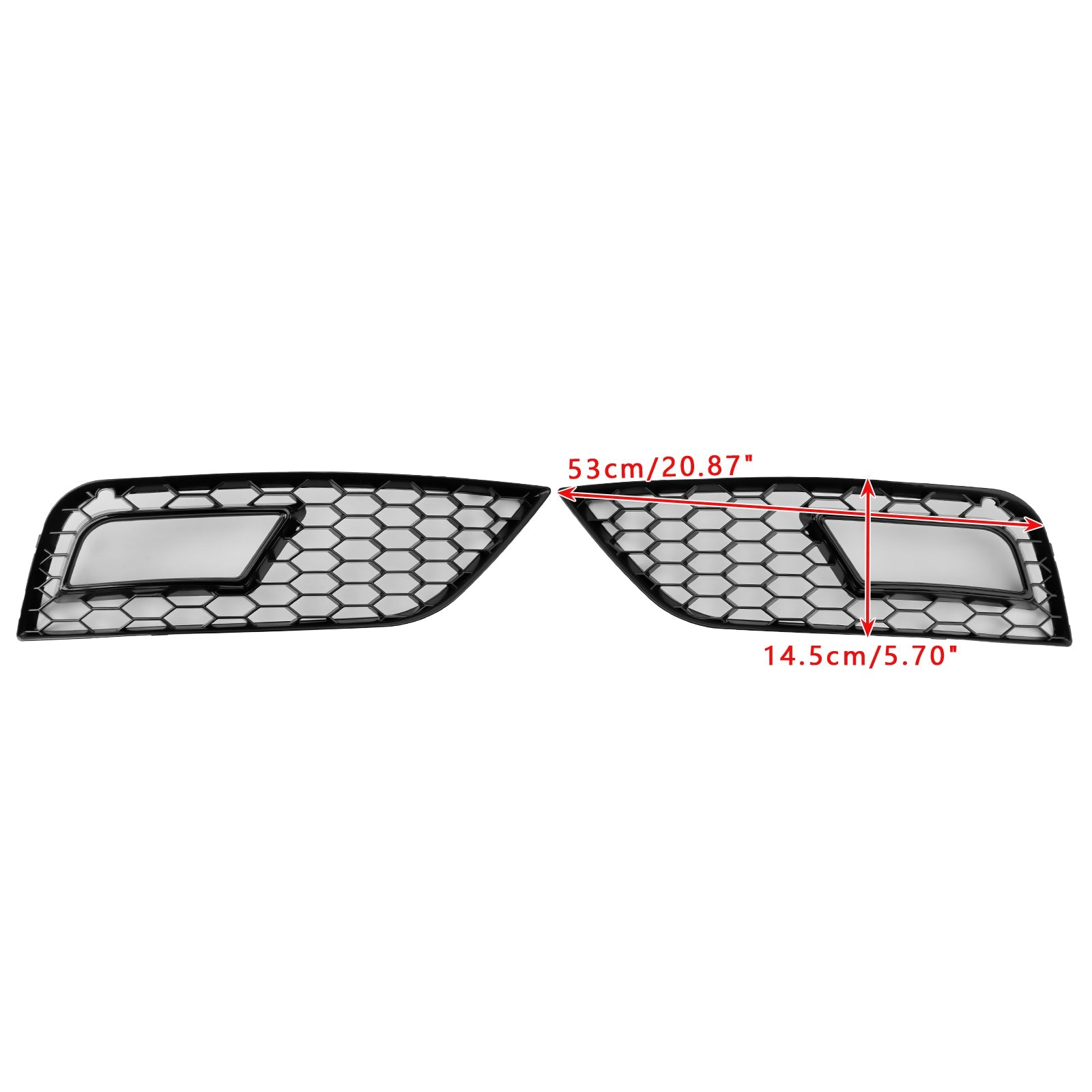 2013-2015 Audi A4 B8.5 Black Honeycomb Fog Light Cover Standard Bumper