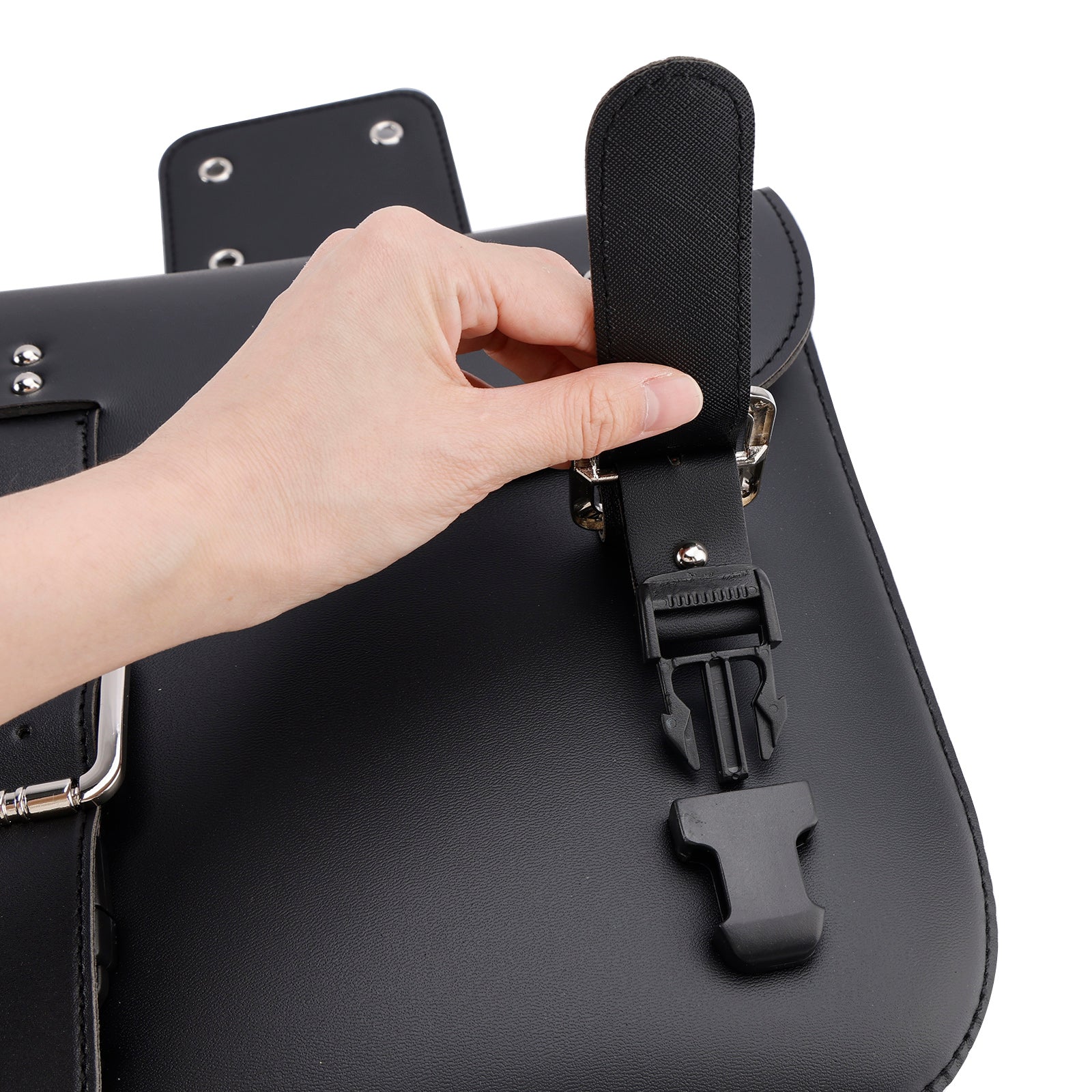 Tail Bag Side Saddlebag Tail Bag Luggage Pouch Storage Black 18L For Motorbike