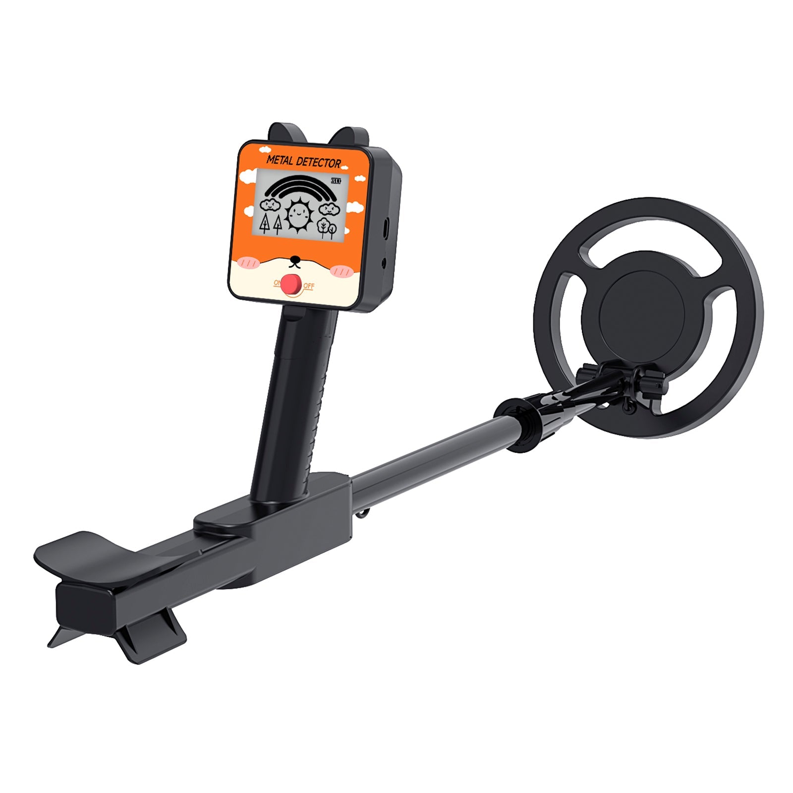GT260 Kids Child Treasure Seeker Metal Detector Waterproof 6.3"Search Coil Black
