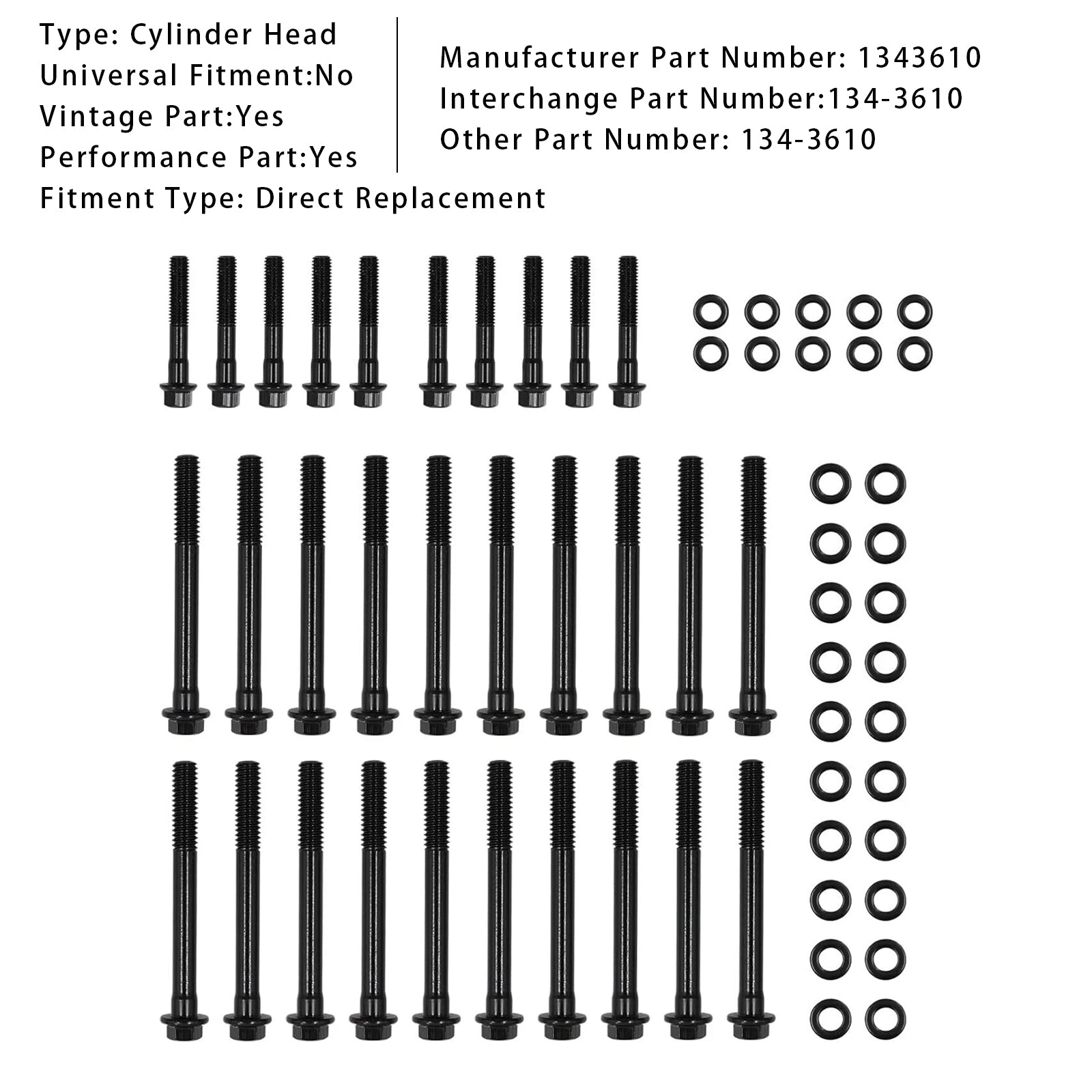 2004+ Chevrolet Gen III IV LS Engines Cylinder Head Bolts Kit 134-3610