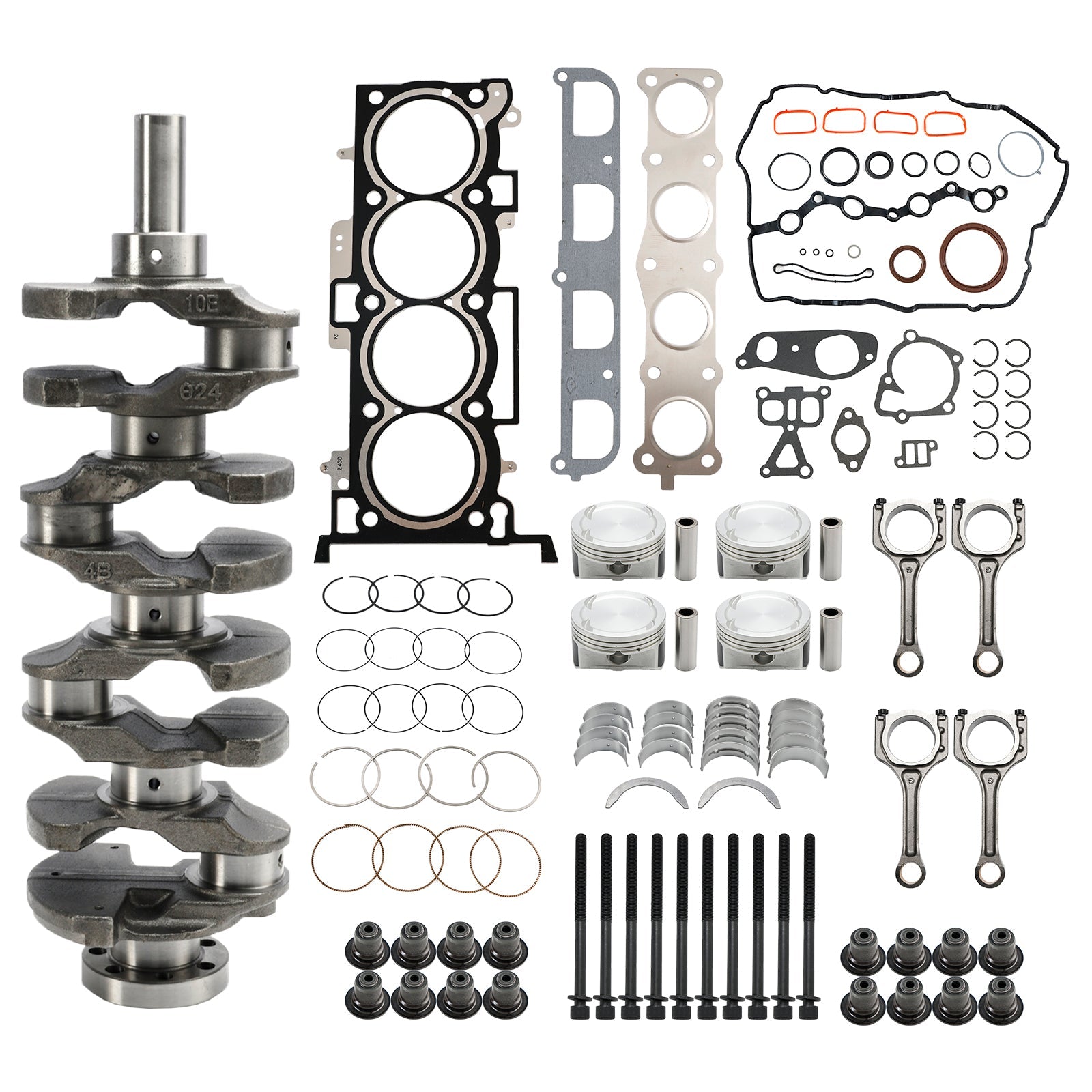 G4KE 2.4L Engine Overhaul Rebuild Kit & Crankshaft & Con Rods for Kia Cadenza 2009-2019
