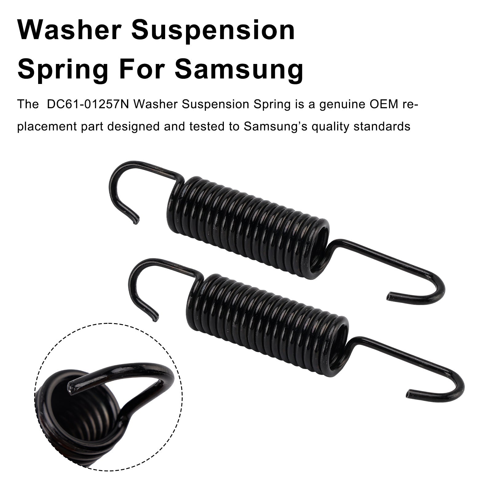 2PC DC61-01257N Washer Suspension Spring For Samsung Replaces 592-49396 592-49474