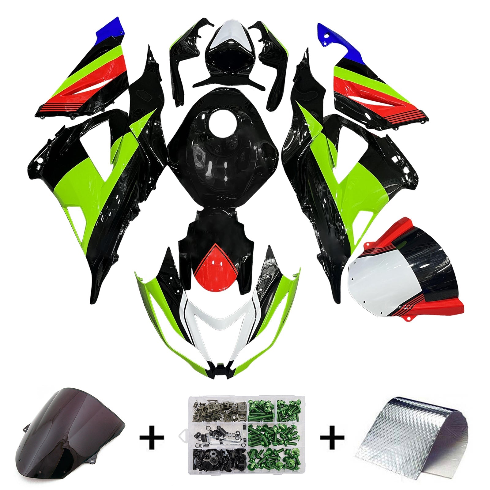 Injection Fairing Kit Bodywork Plastic ABS fit For Kawasaki ZX6R 636 2013-2018