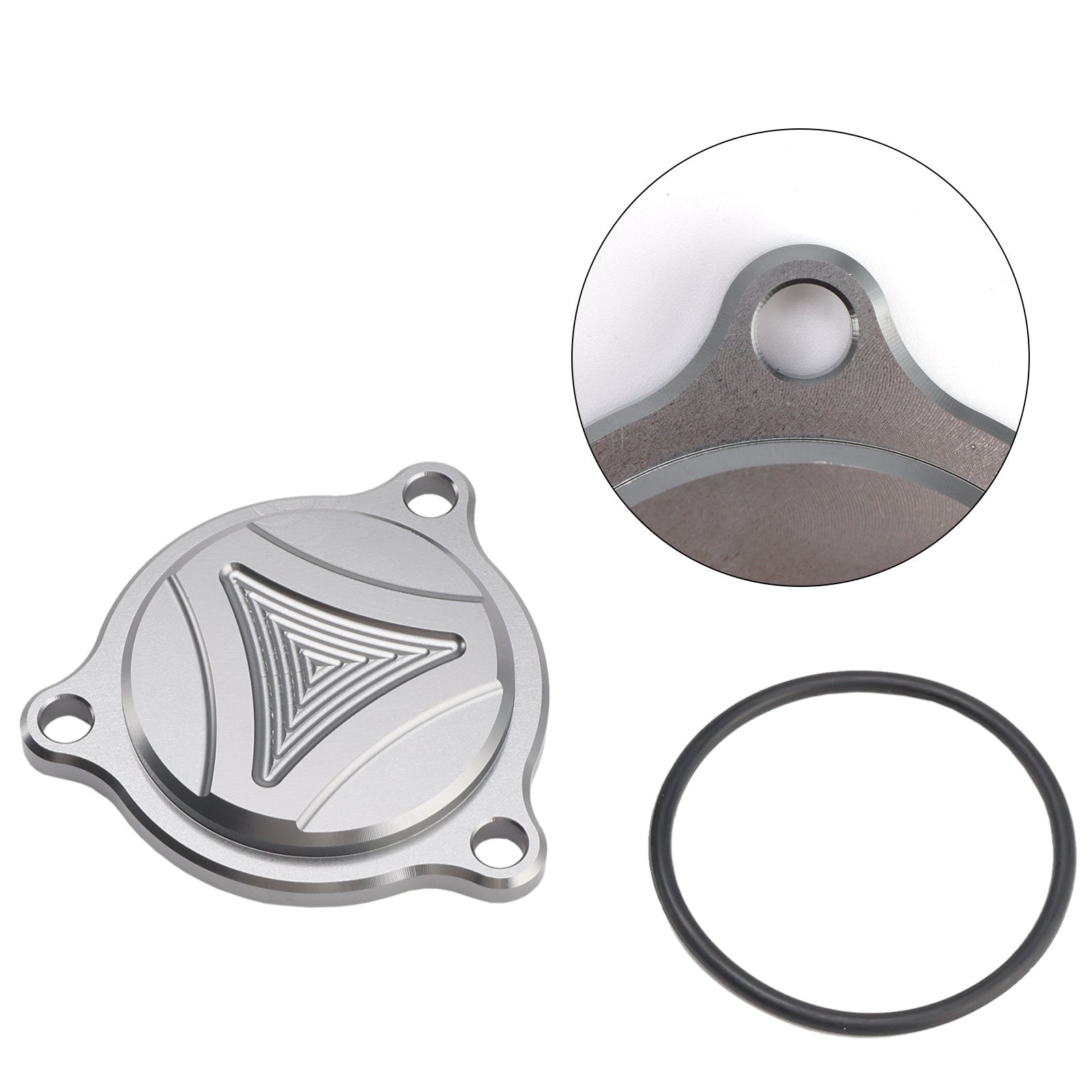 CNC OIL FILTER COVER GRAY FOR SUZUKI DRZ400 DRZ 400S DRZ 400SM DRZ400E 05-2025