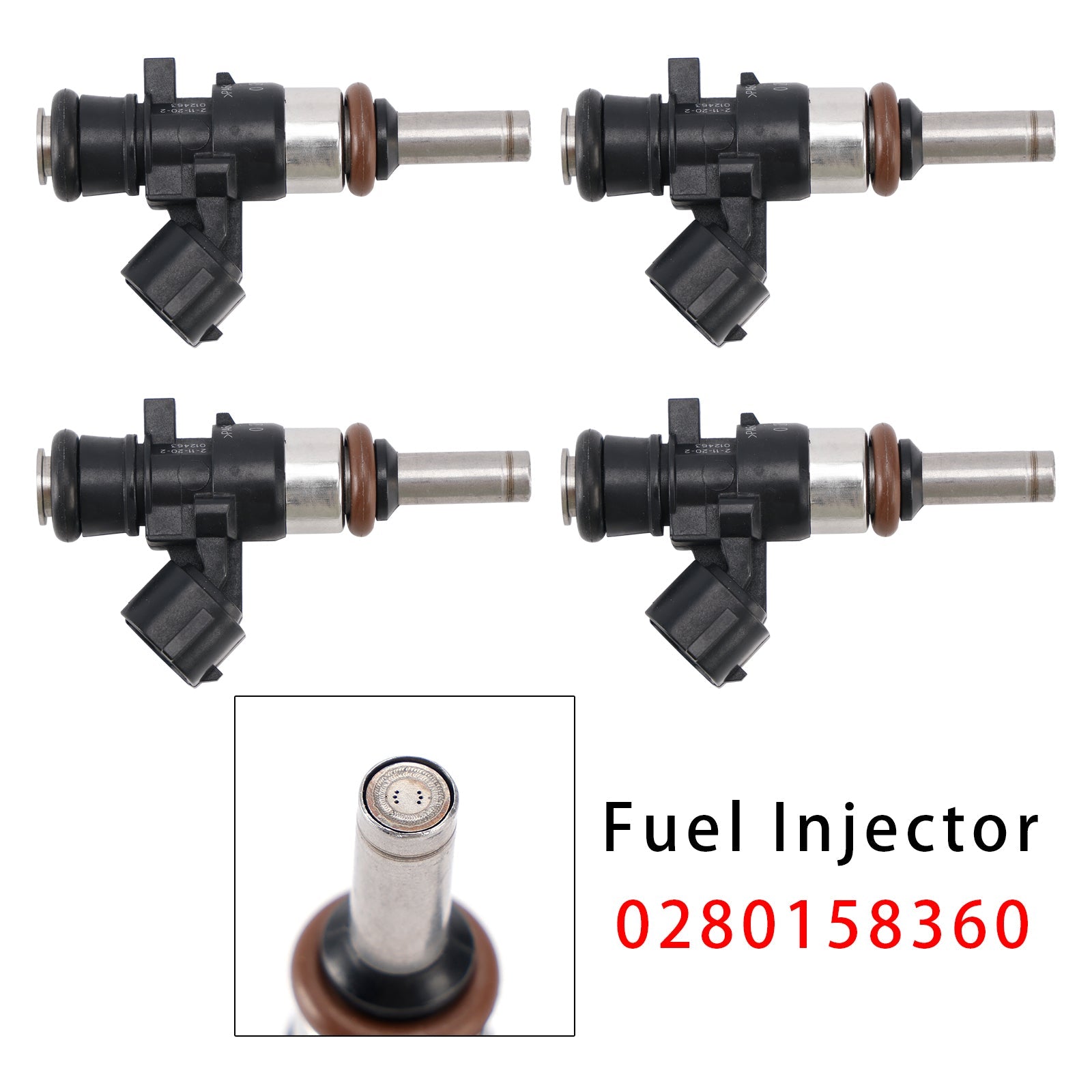4Pcs Fuel Injector For VW Golf GTI R Audi A3 S3 2.0 CJX CHH 0280158360