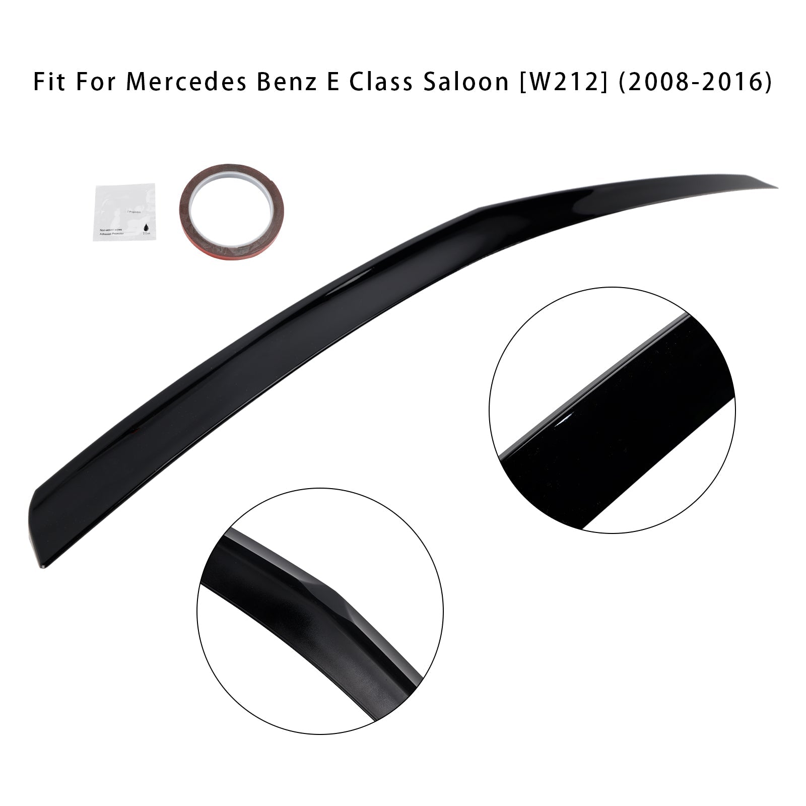 2008-2016 Mercedes-Benz E-Class W212 Gloss Black Rear Boot Spoiler