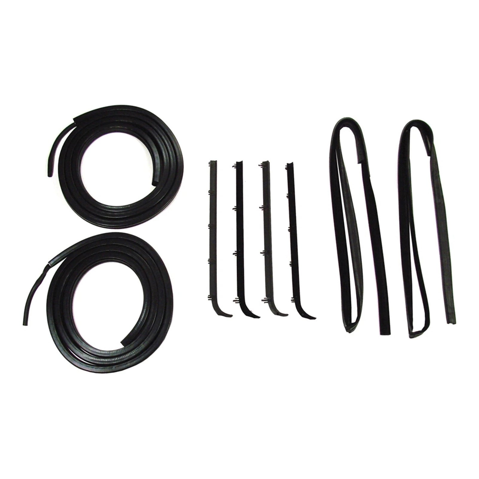 1987-1996 Ford Bronco Front Door Weatherstrip Seal Kit 8PCS Door Window Sweep Weatherstrip Seal Kit