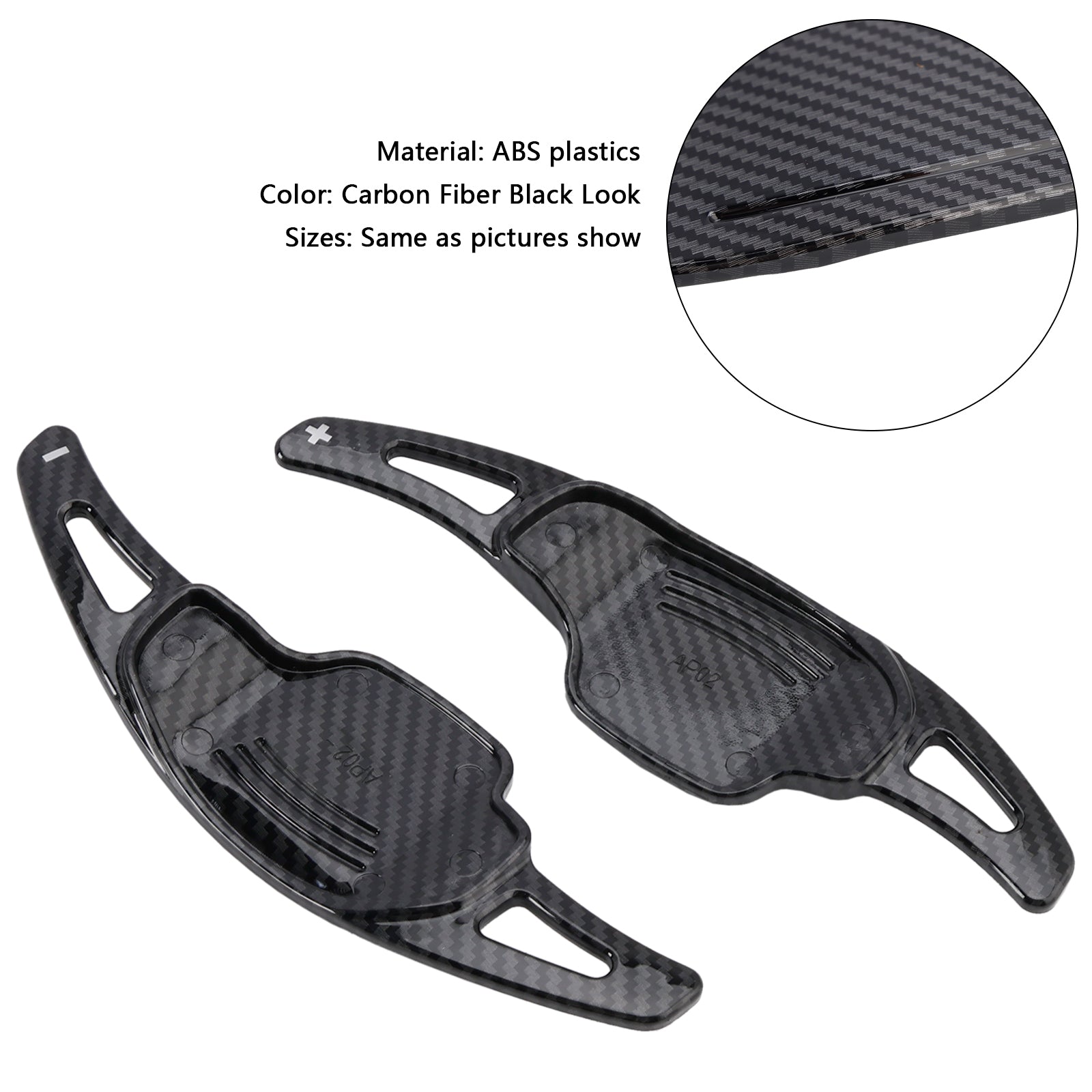 Carbon Look Steering Wheel Paddle Shifter Extension Covers Fit Chevy Camaro