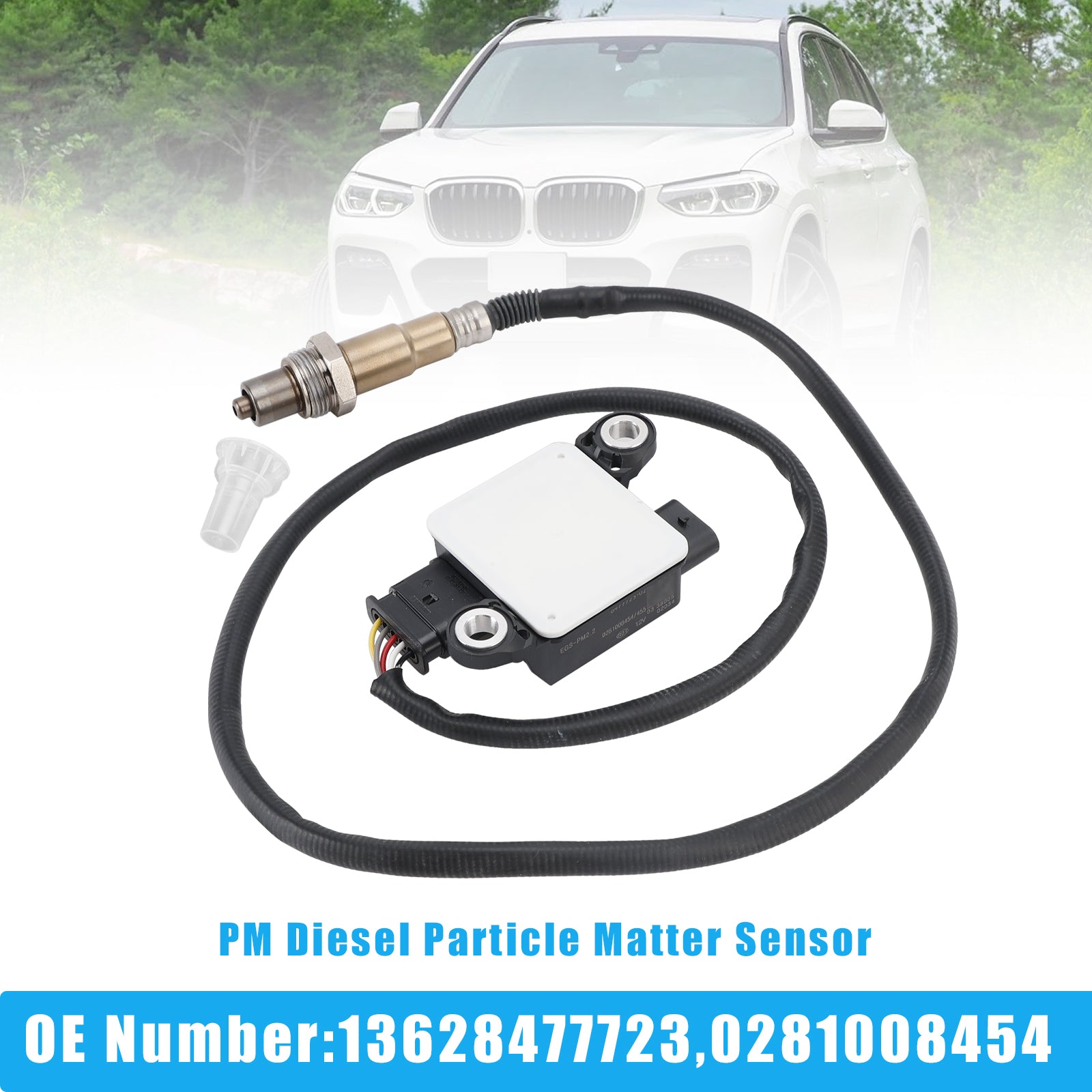 05/2020-03/2023 For BMW X6 (G06, F96) xDrive 40 d Mild-Hybrid SUV Diesel/Electro AWD 24 340 250 PM Diesel Particle Matter Sensor 13628477723