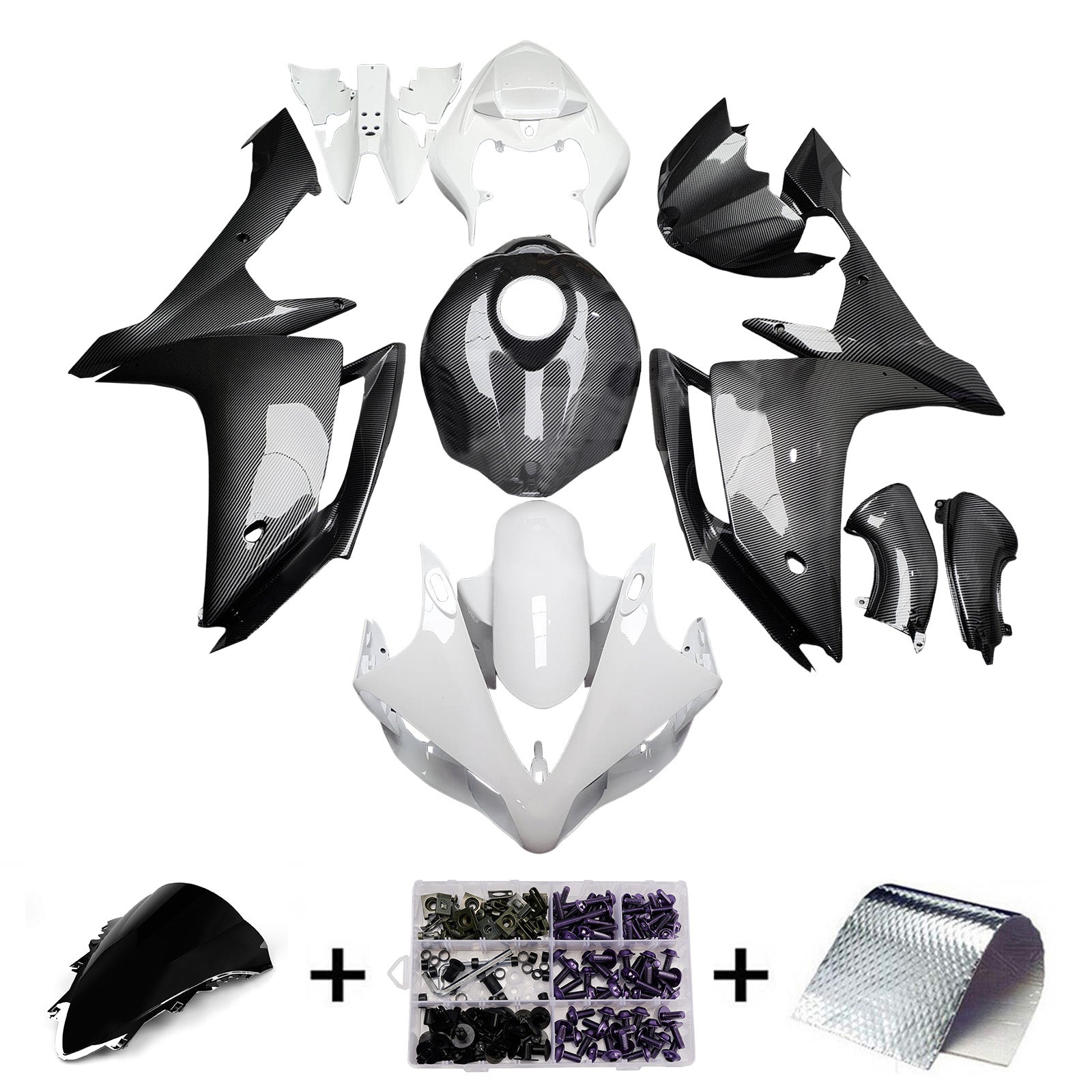 Injection Fairing Kit Bodywork Plastic ABS For Yamaha YZFR1 YZF-R1 2007-2008