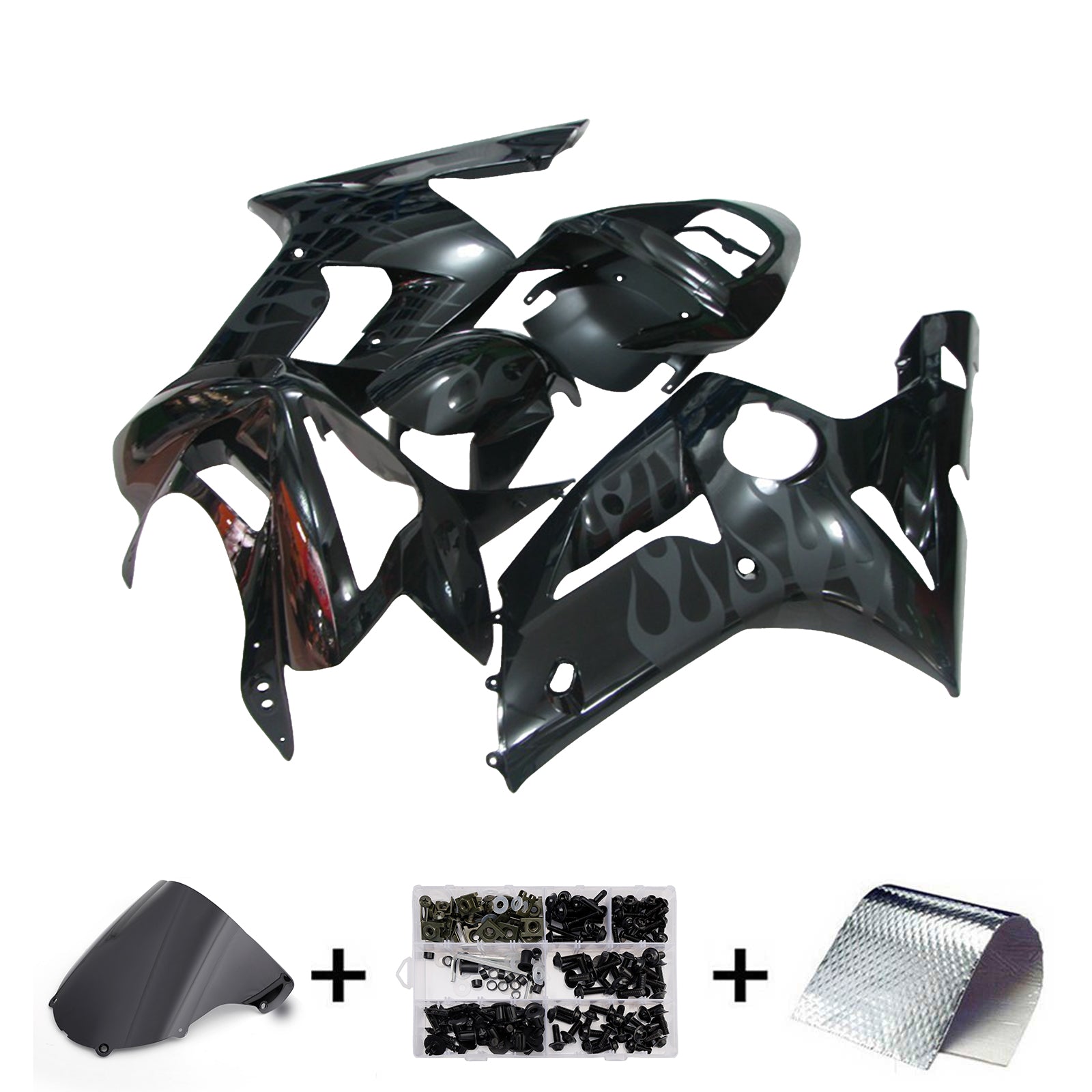 Injection Fairing Kit Bodywork Plastic ABS fit For Kawasaki ZX6R 636 2003-2004