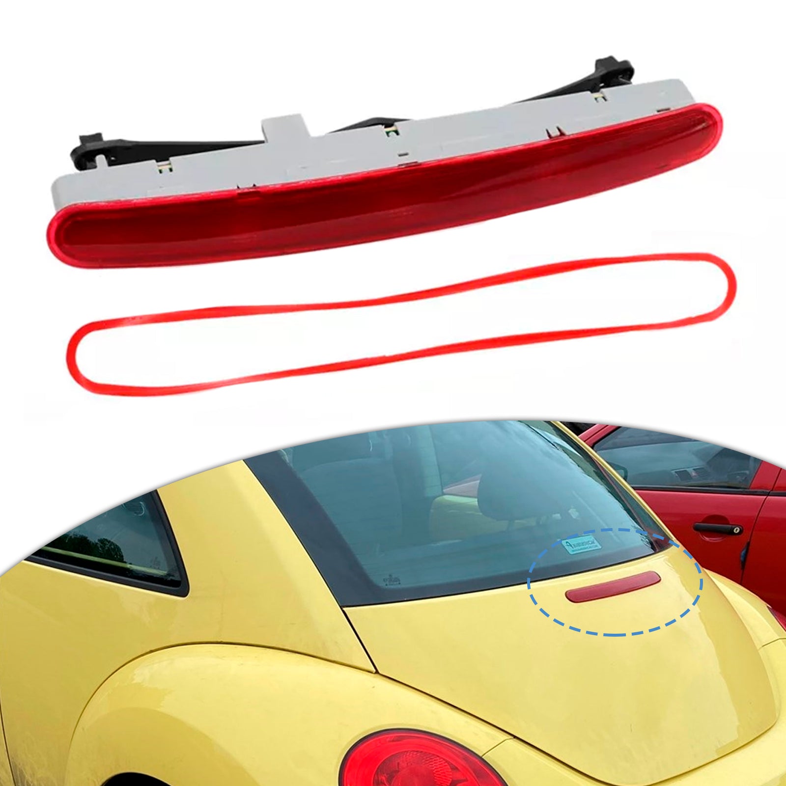 Taillight Third LED brake light Red Brake Light 1C0945097E For VW Beetle 1998-2010