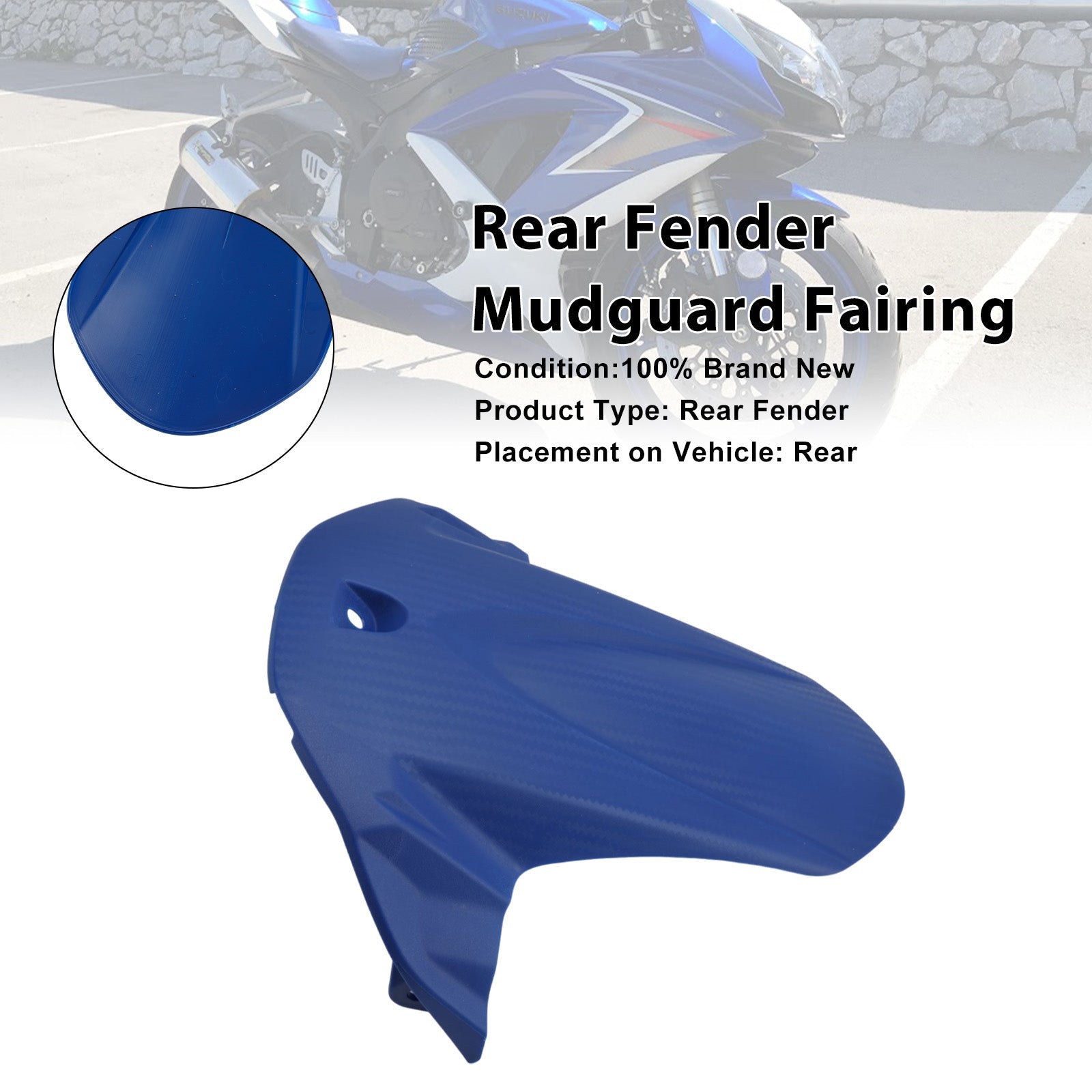 Rear Fender Mudguard Fairing For 2011-2025 Suzuki GSX-R750