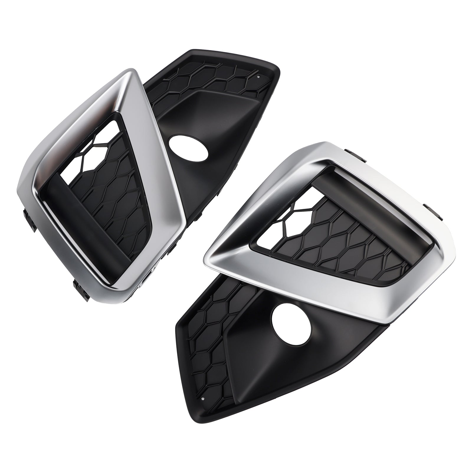 2020-2024 Audi A4 B9.5 S-Line Silver Front Bumper Lower Fog Grille Cover