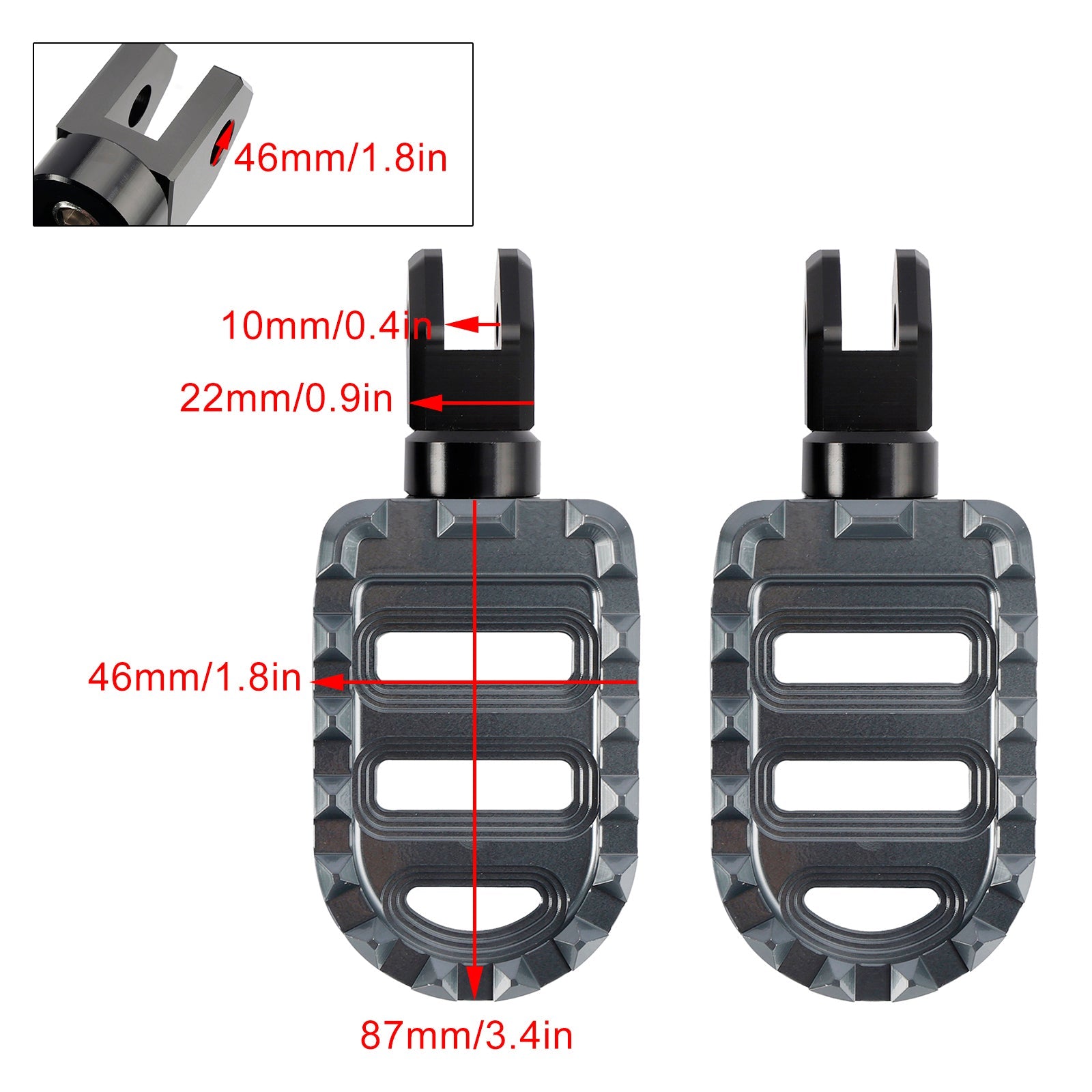2014-2024 YAMAHA BOLT / BOLT R-SPEC / XV950R Front Footrests Foot Pegs
