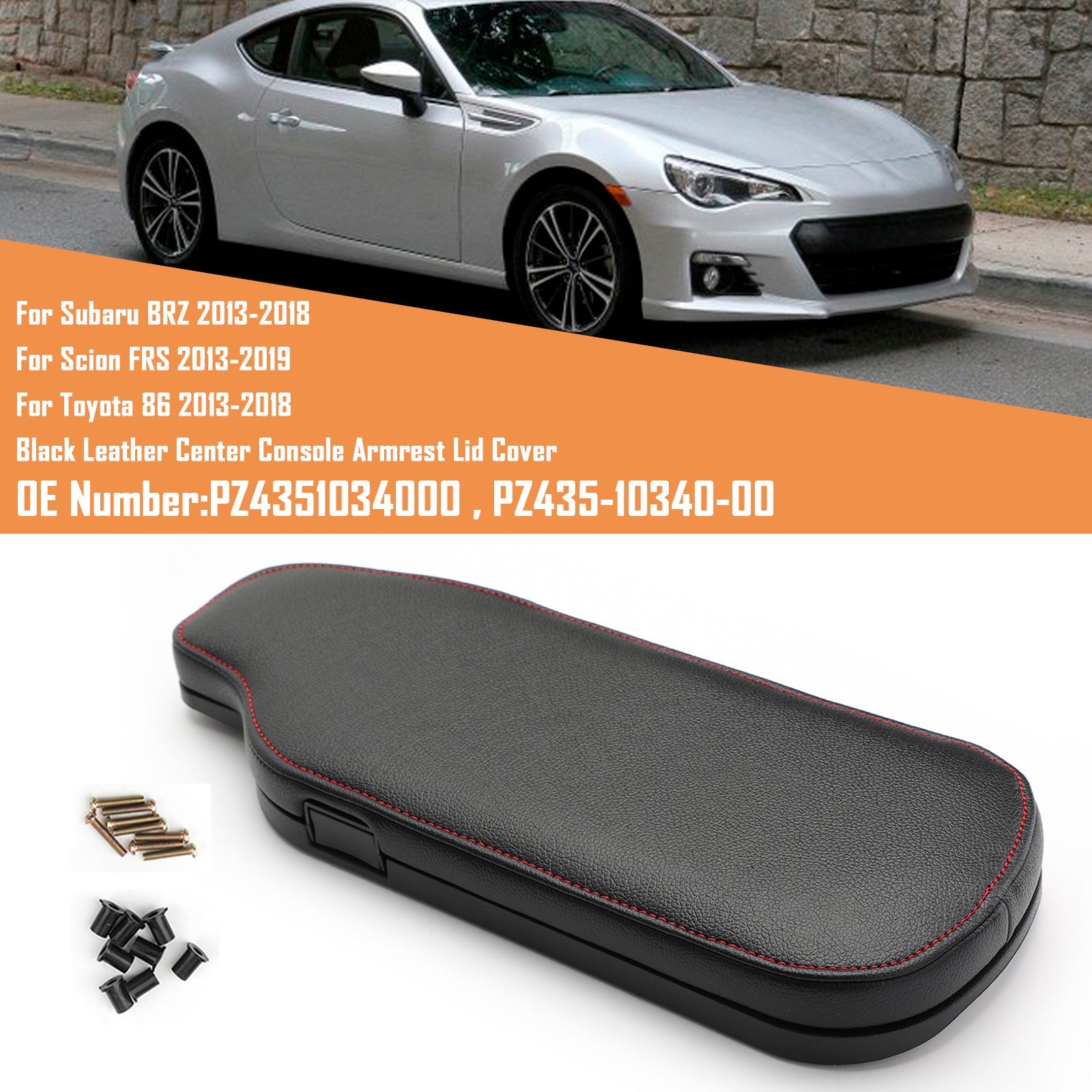 Console Armrest Lid Black PZ4351034000 For Toyota 86 / BRZ / Scion FRS 13-18