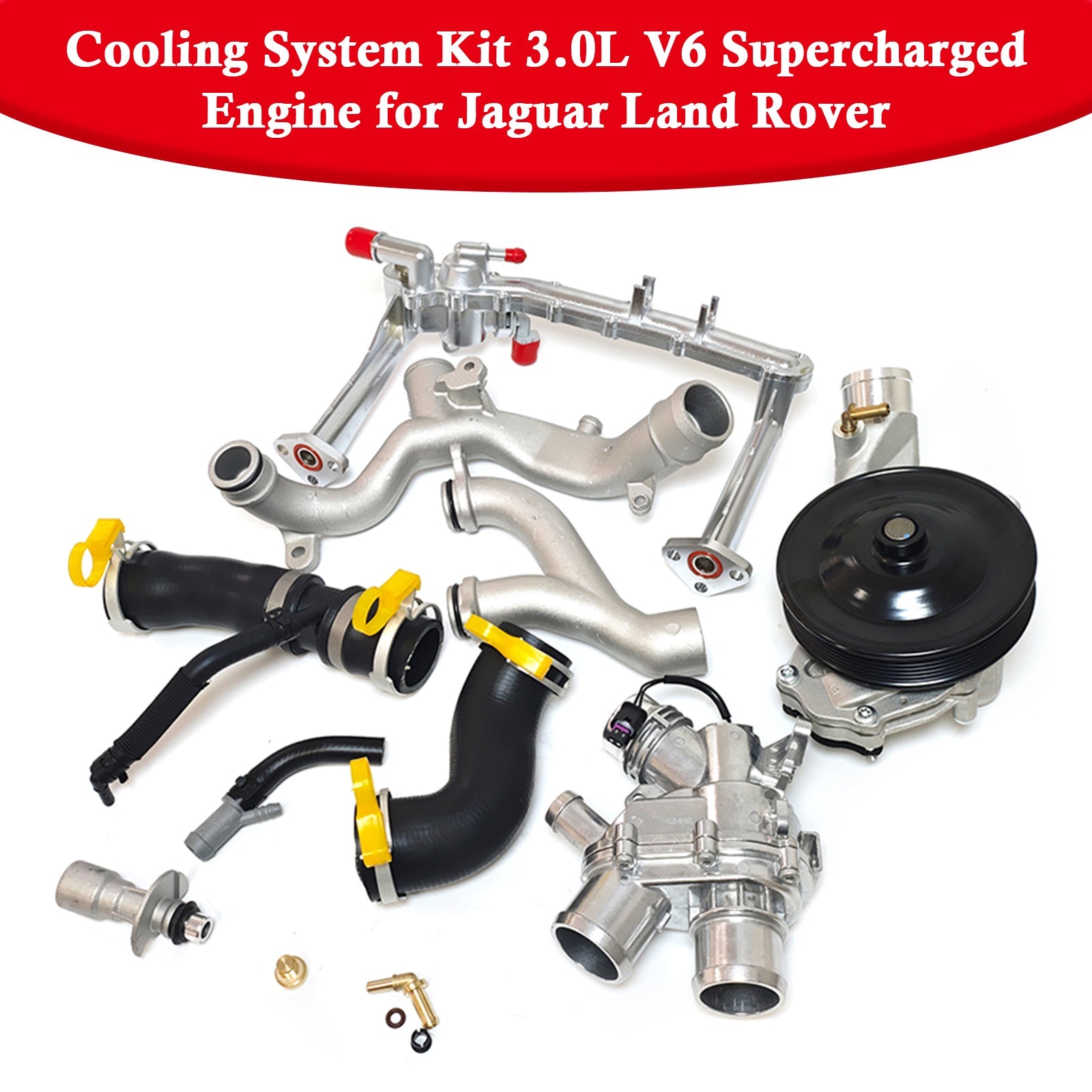 Cooling System Kit 3.0L V6 Supercharged Engine for Jaguar Land Rover