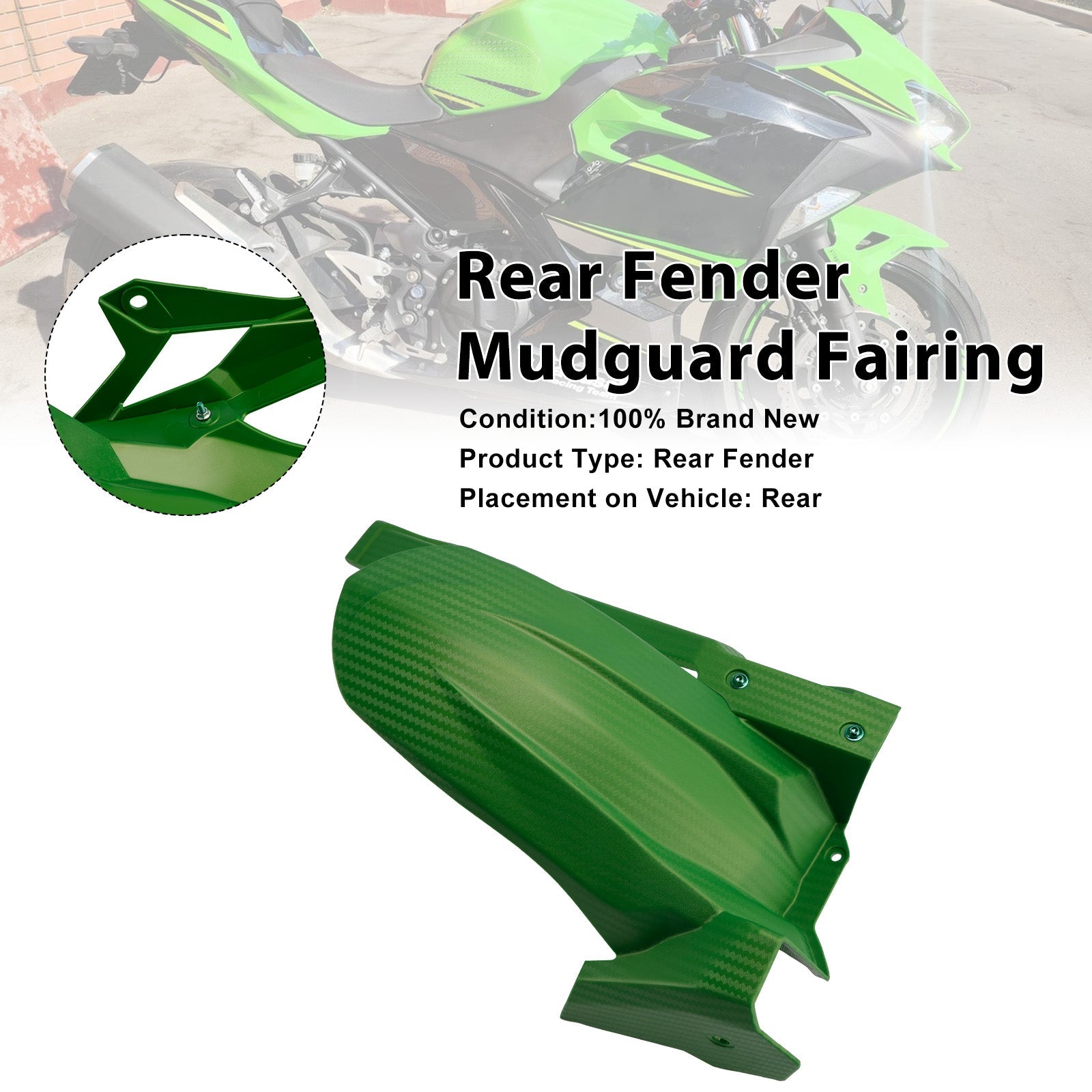 2024-2026 For Kawasaki Ninja 500 / Z500 Rear Fender Fairing