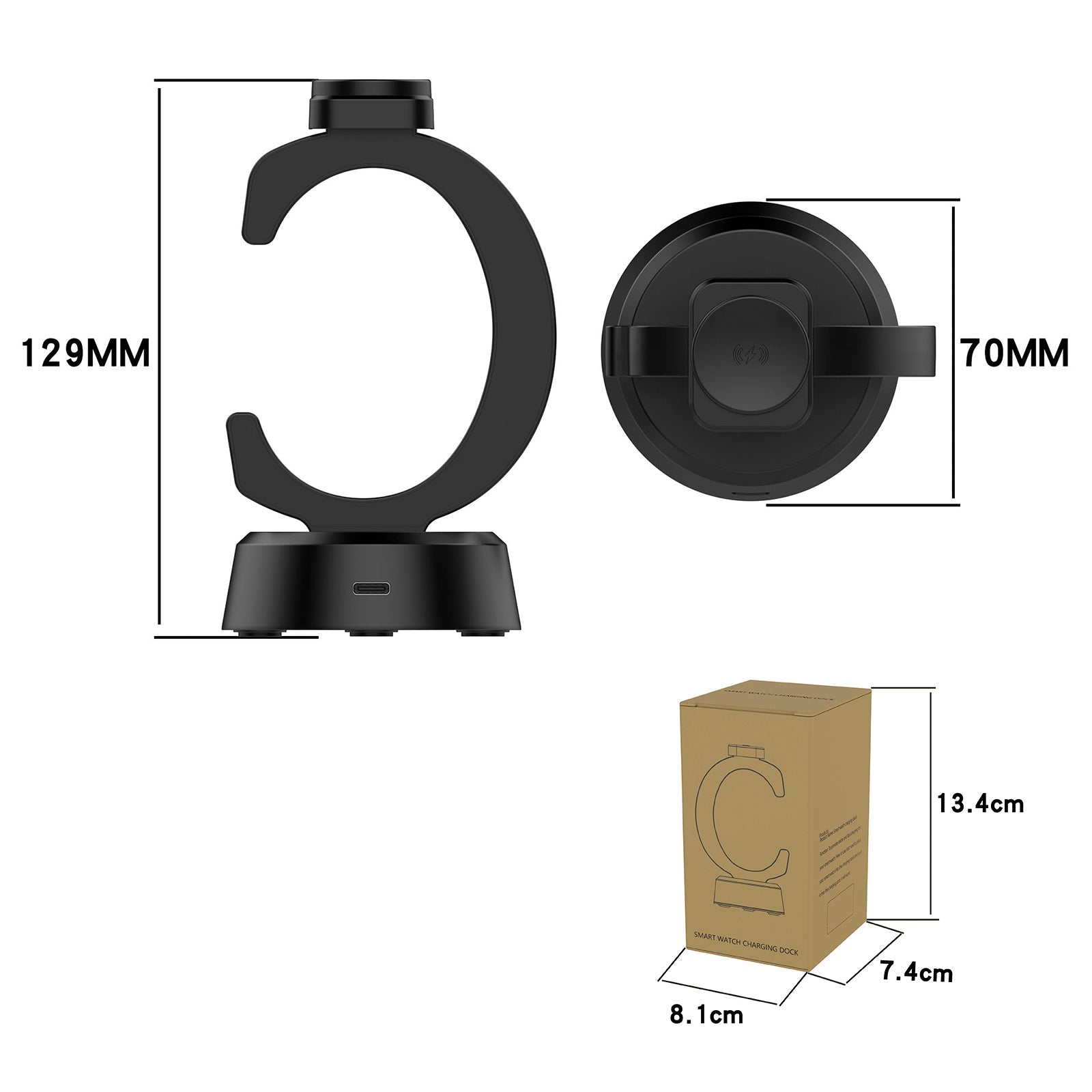 Apple Watch Charger Vertical C-Shaped Charger iwatch Charging Dock Stand Adapter