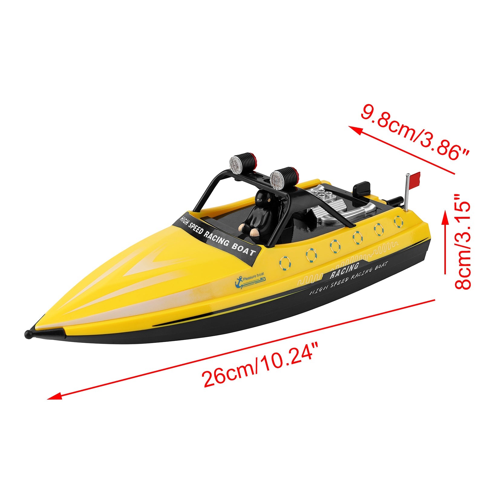 Wltoys WL917 RC Jet Boat RC Racing Boat 2.4GHz Remote Control Boat Toy Yellow