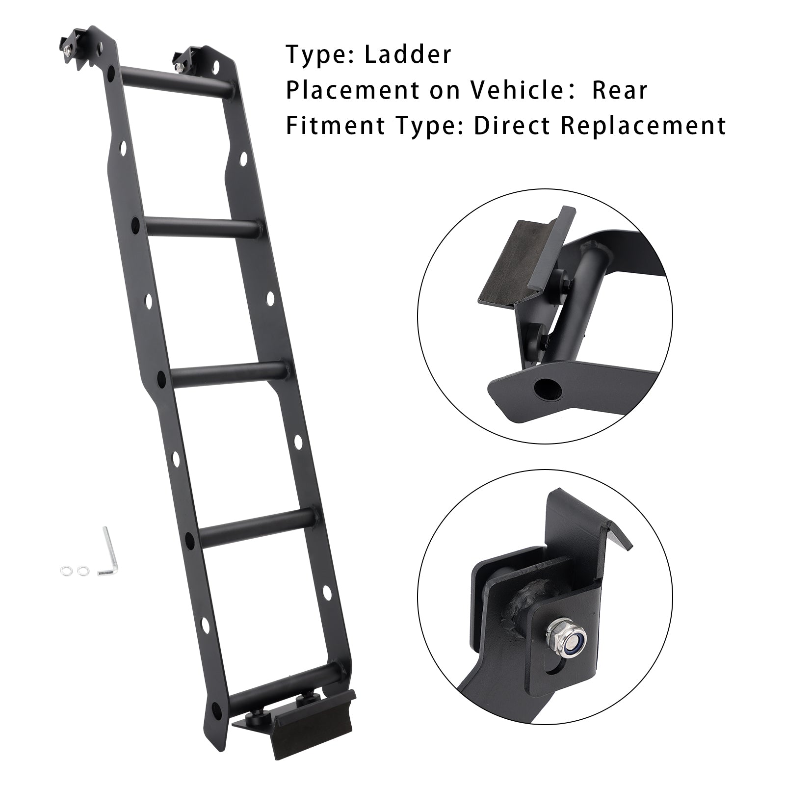 2019+ Jimny Sierra JB74 JB64 Tailgate Rear Ladder Aluminum