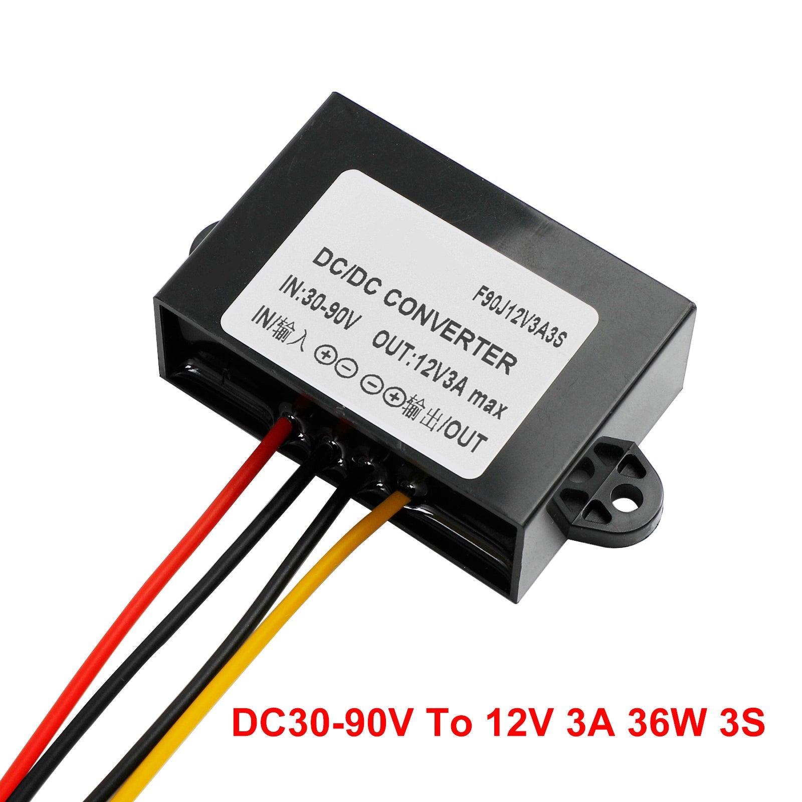 Waterproof Buck Step Down Converter DC30-90V-12V 3A 36W Car Power Module
