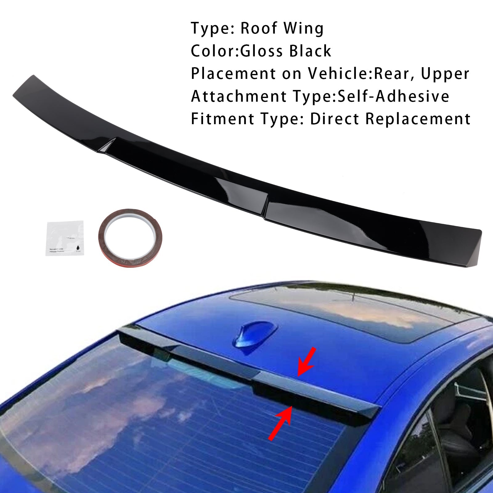 Gloss Black Rear Roof Spoiler Window Wing For BMW 3 Series G20 G80 2018+