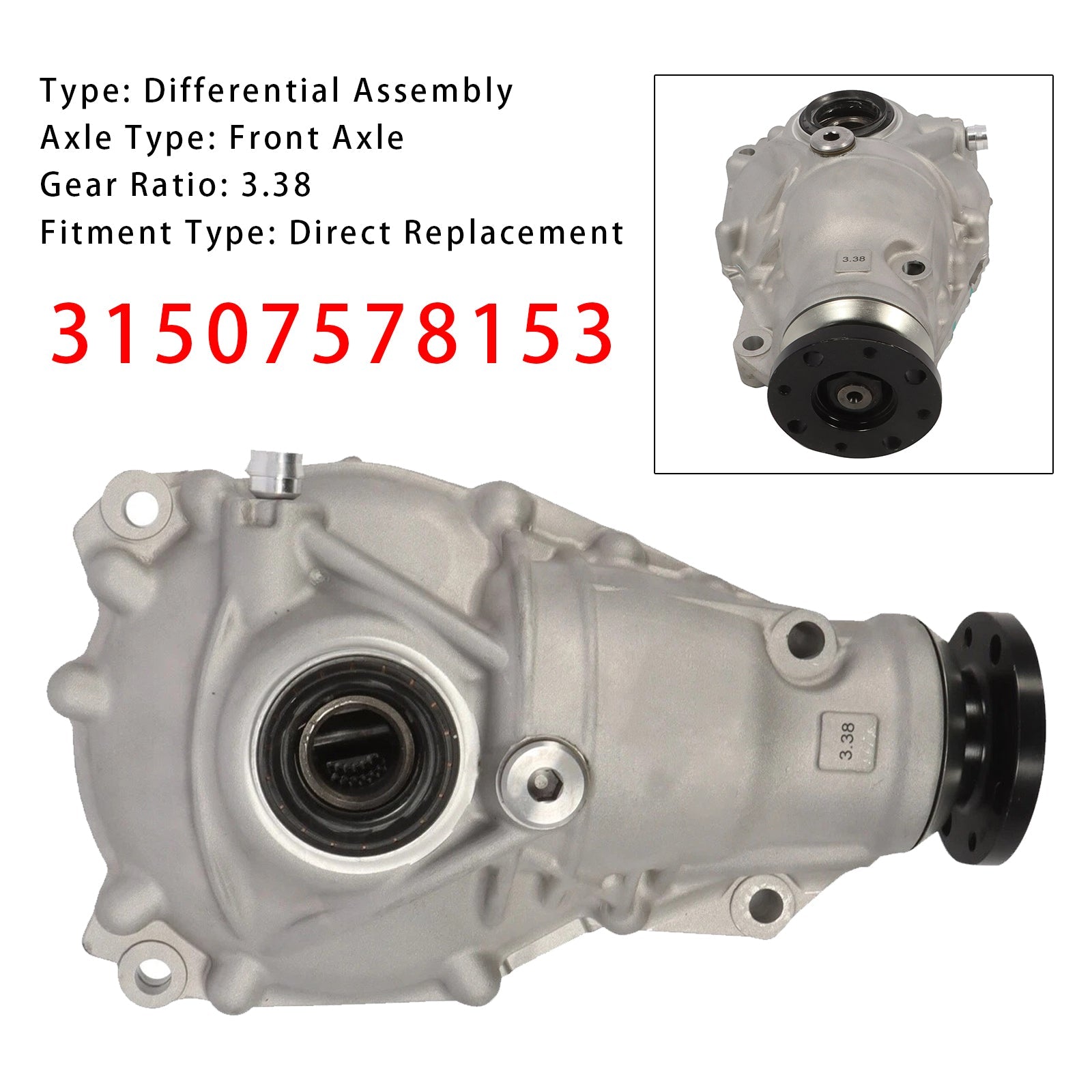 2011-2017 BMW X3 Front Differential Carrier Assembly 31507578153 31508635863