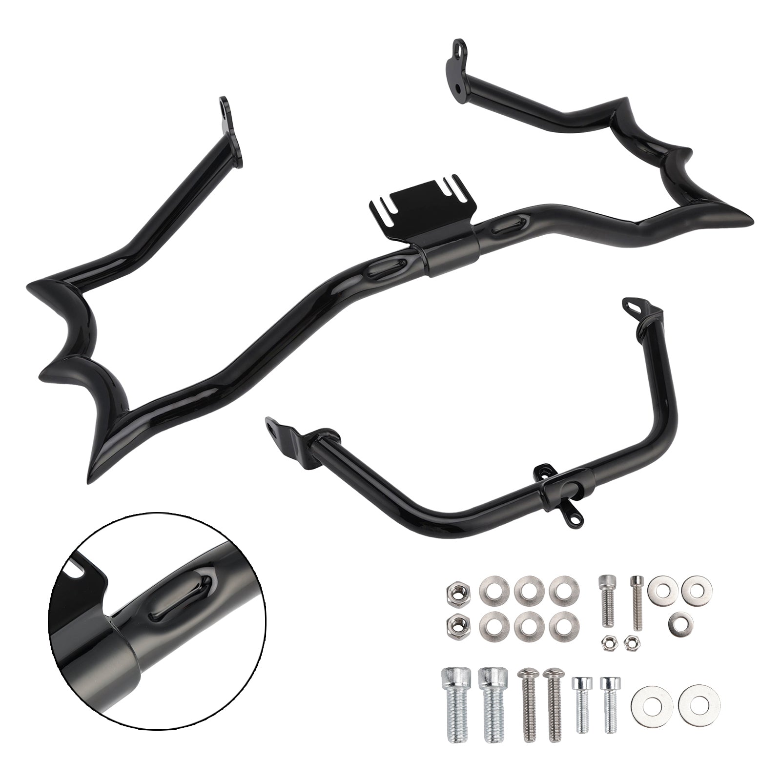 2009-2023 Touring Road King Bumper Engine Guard Fairing Mount Crash Bar Kit Chrome