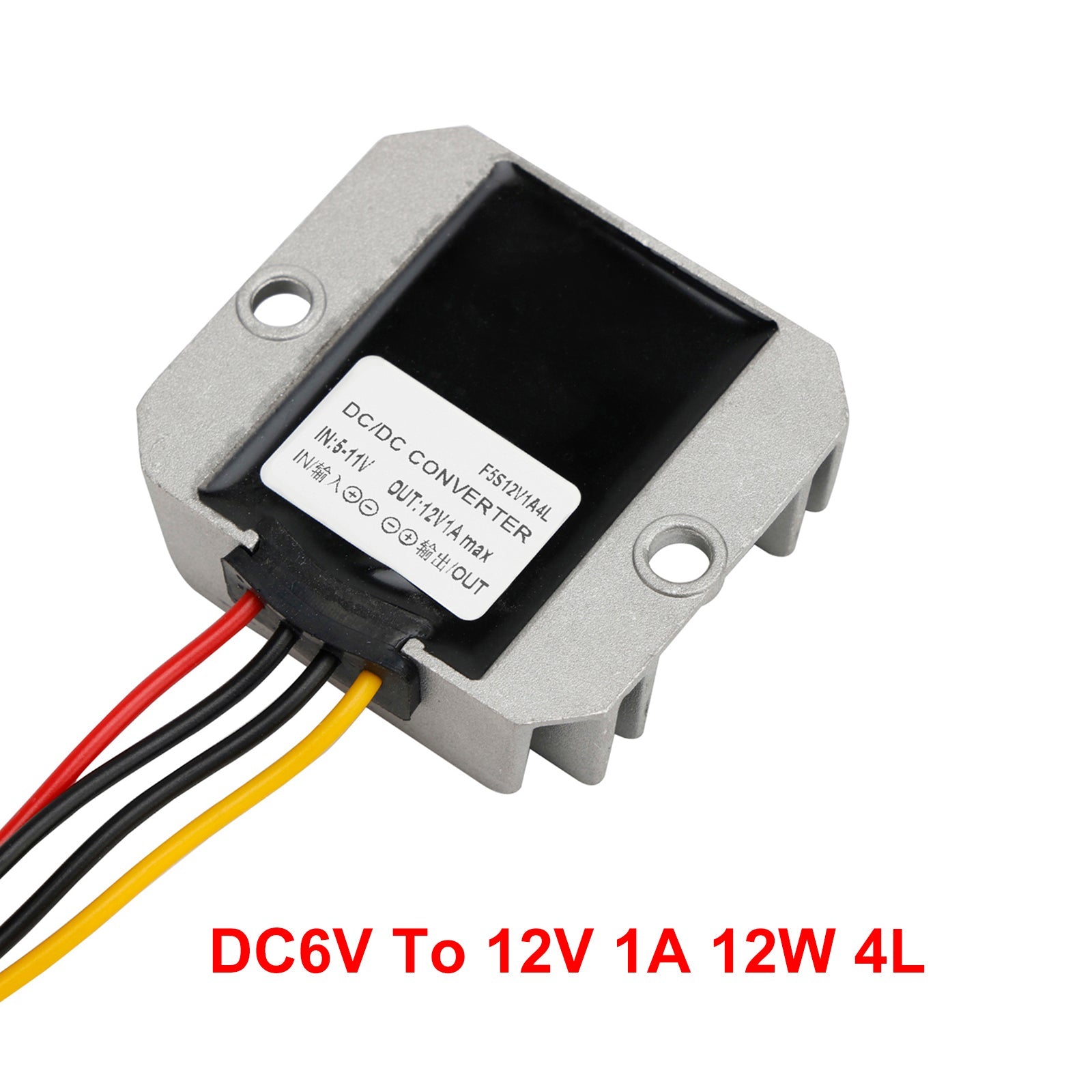 DC-DC 6V to 12V 1A 12W Step-Up Power Supply Converter Regulator Waterproof