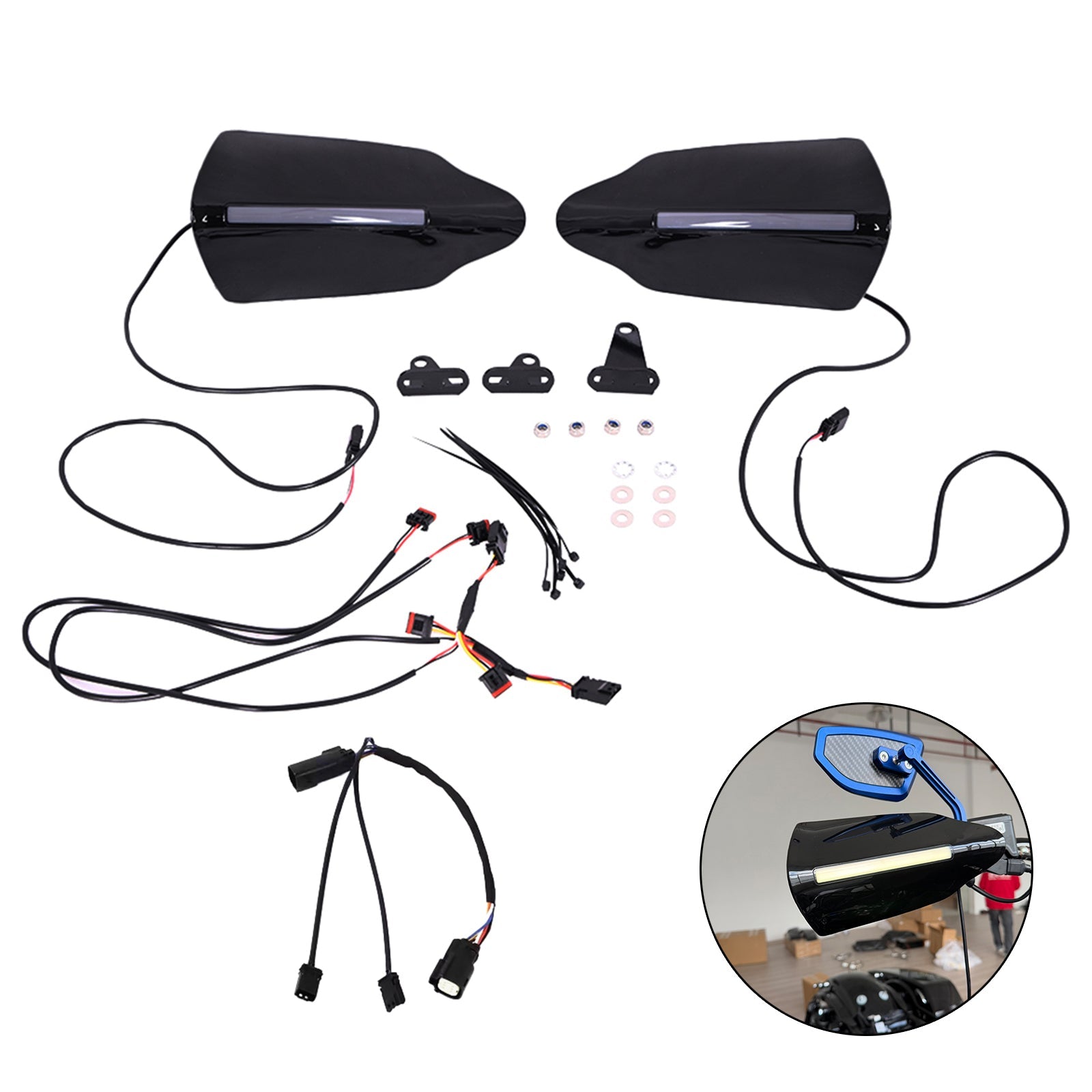 Handguard w/ turn signal fit for Street Glide Road Glide Electra Glide 2024-2026