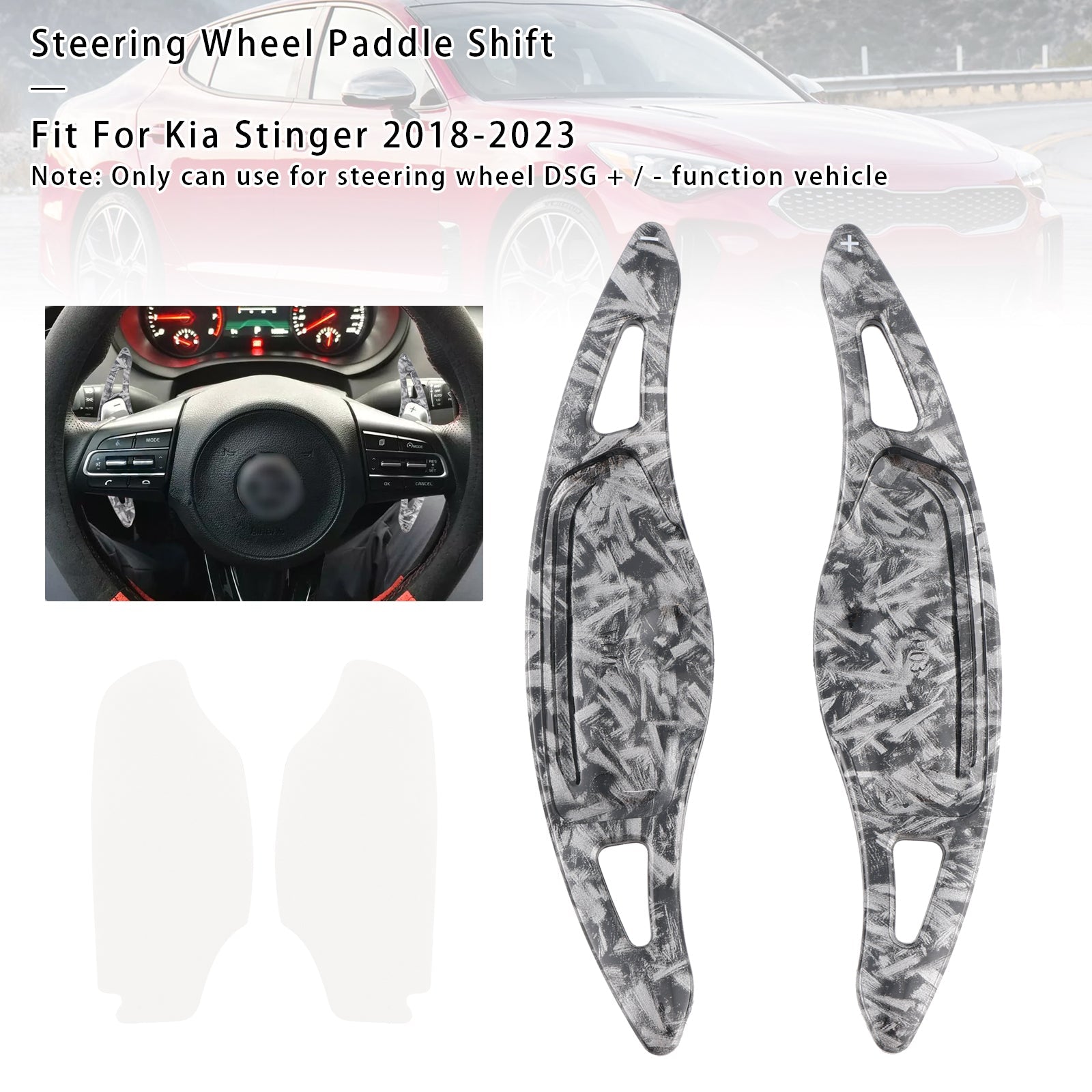 2018-2023 Kia Stinger Steering Wheel Paddle Shifter Covers