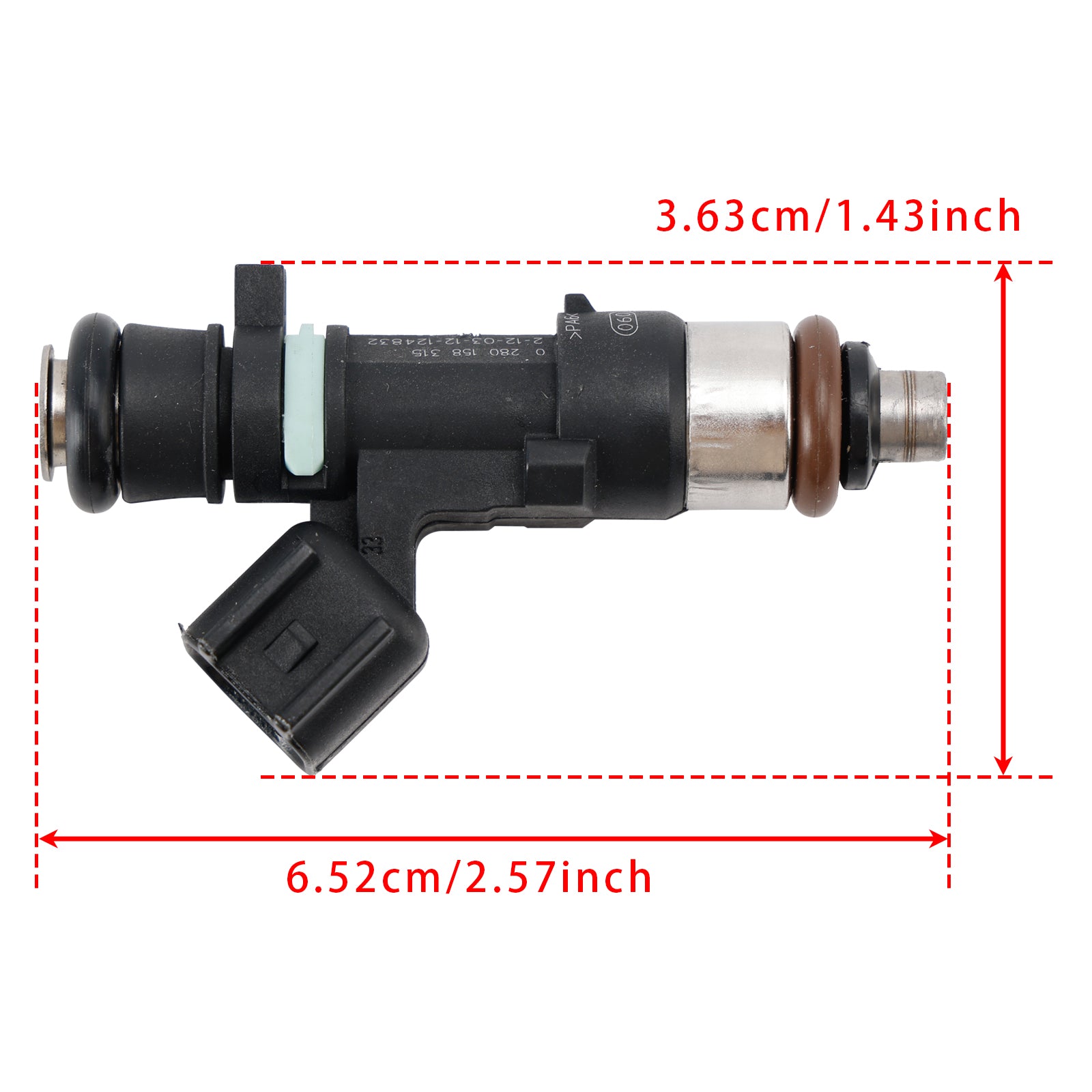 4Pcs Fuel Injector For Volvo C30 S60 V50 V60 XC60 L5 2.5L 05-16 0280158315