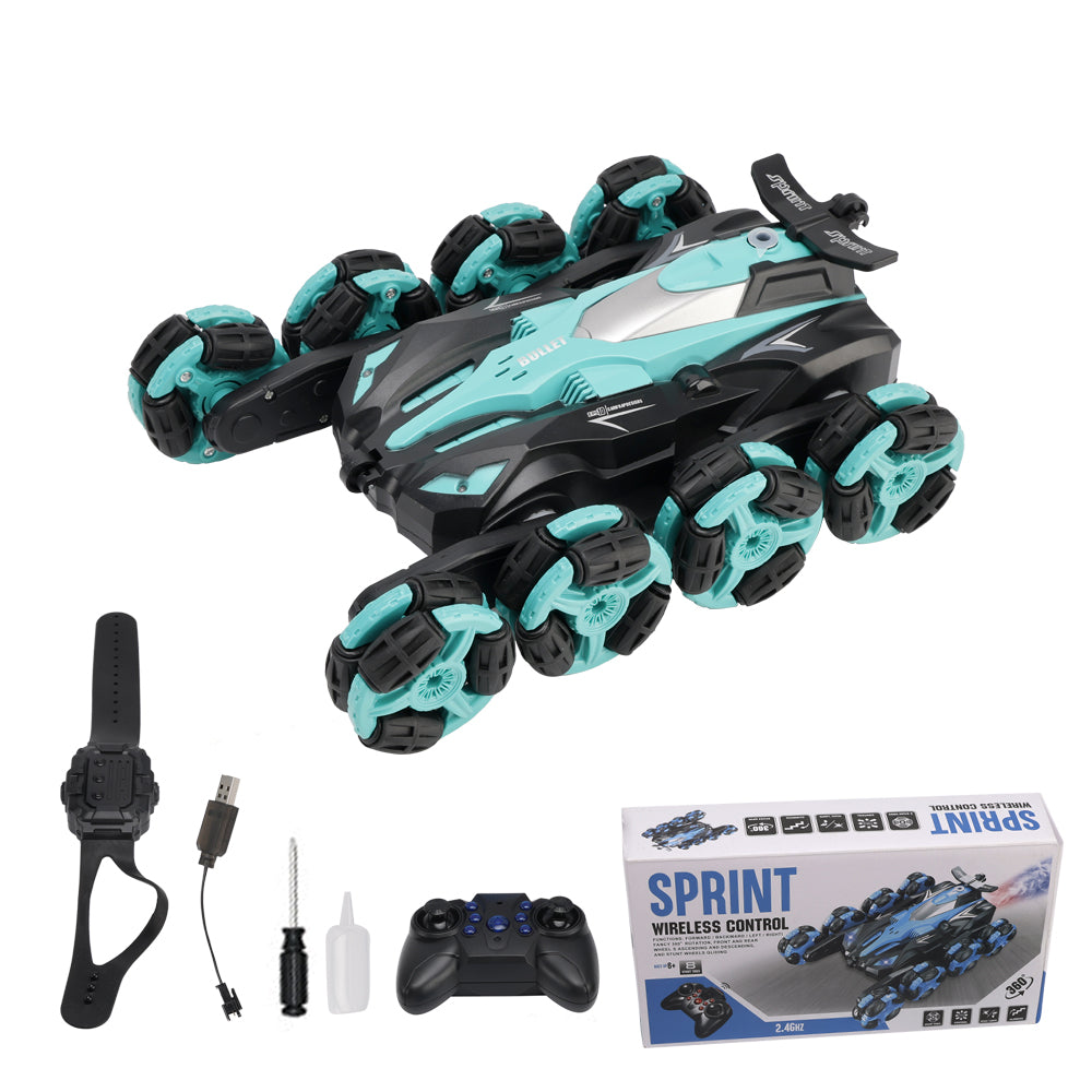 Cool 8 Wheels Hand Controlled rc Stunt Car Toys Gesture Sensing Remote Control Cars ransform Drift Off Road Vehicle for Boys Age 6-14 Year Old